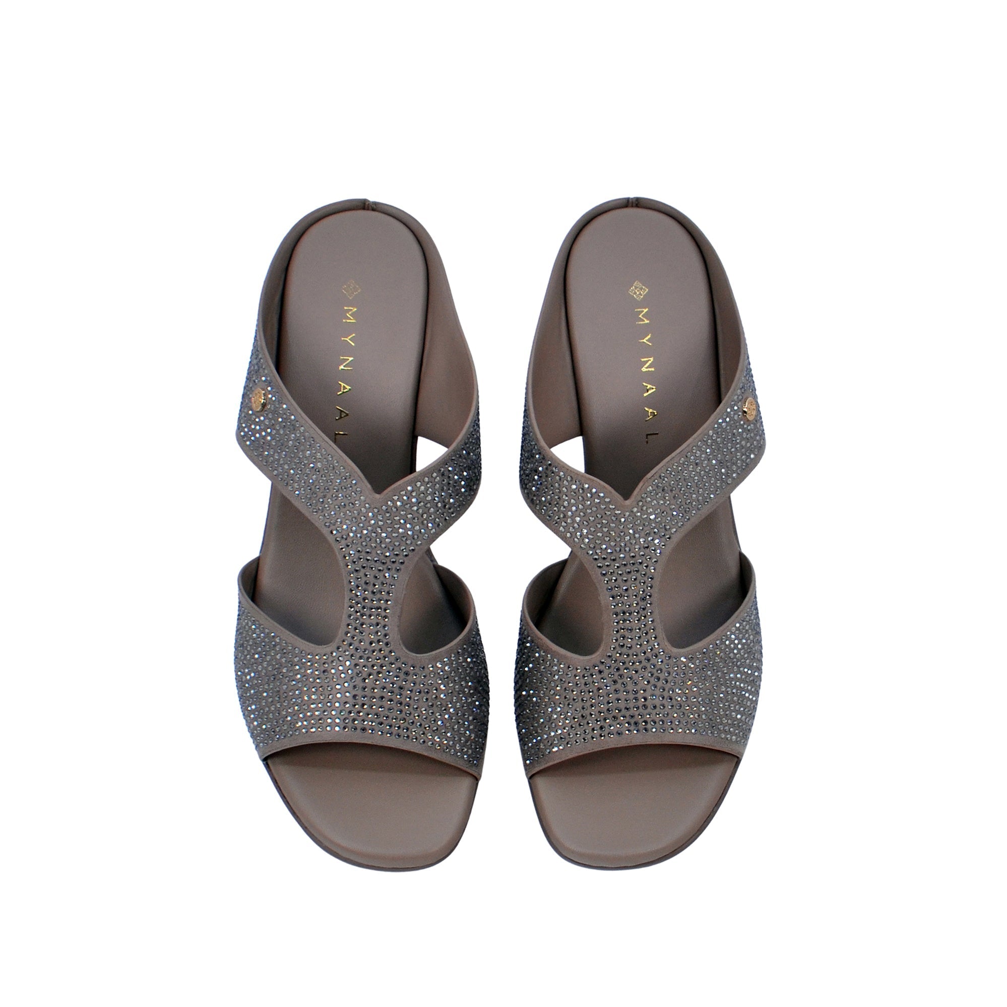 Mynaal Rjl199-11B Women's Block Heel Sandal #color_Gray