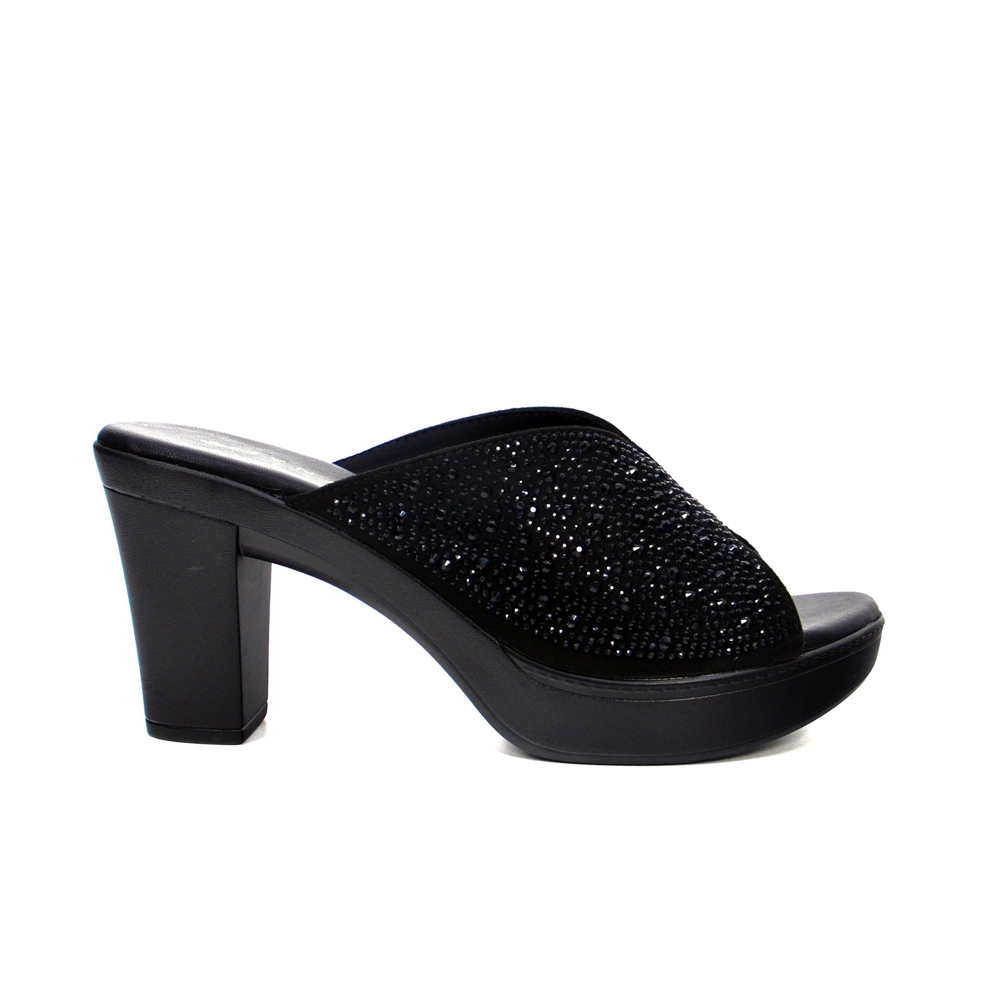 Mynaal 314Rc867 Women's Block Heel Sandal #color_Black