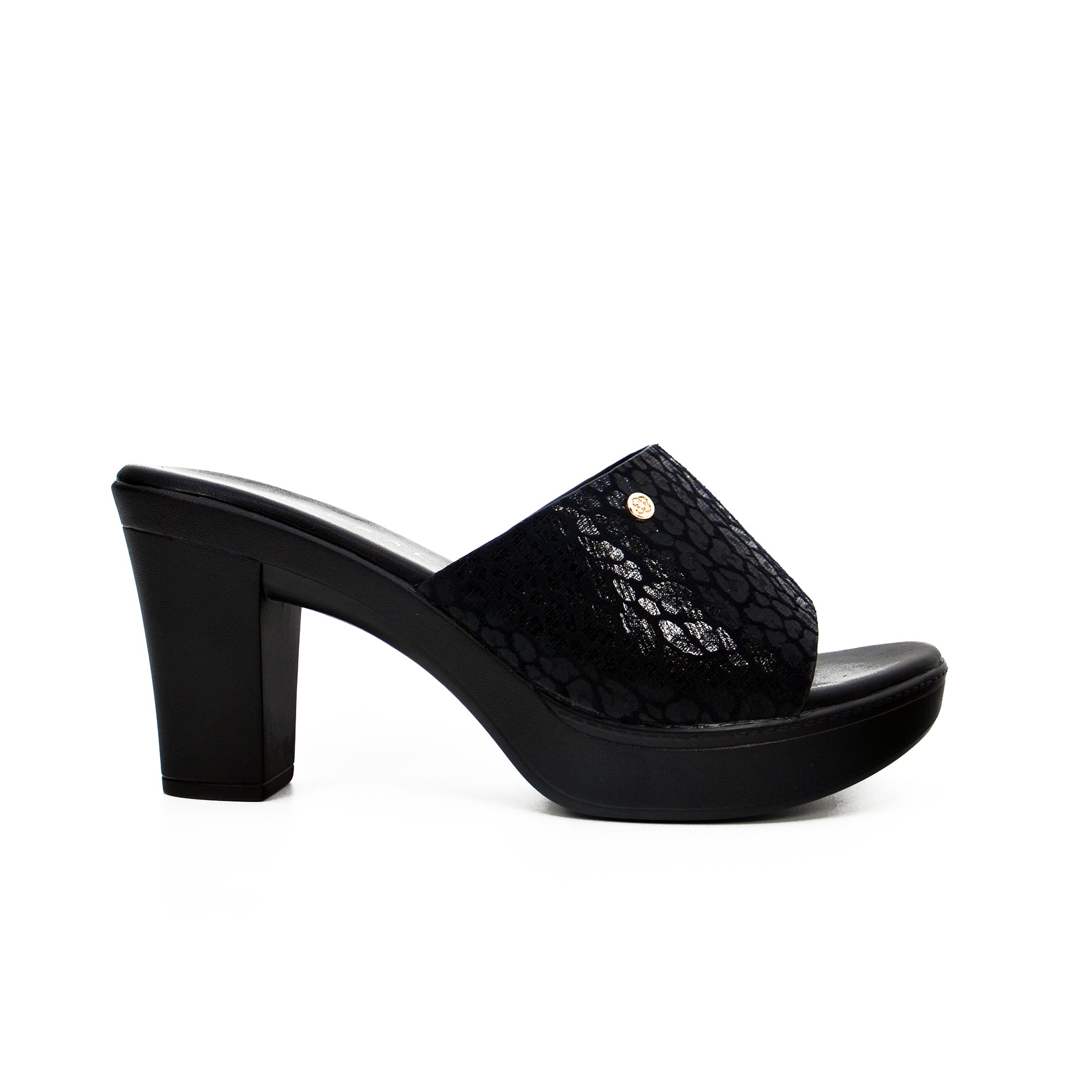 Mynaal 314Rc866 Women's Block Heel Sandal #color_Black