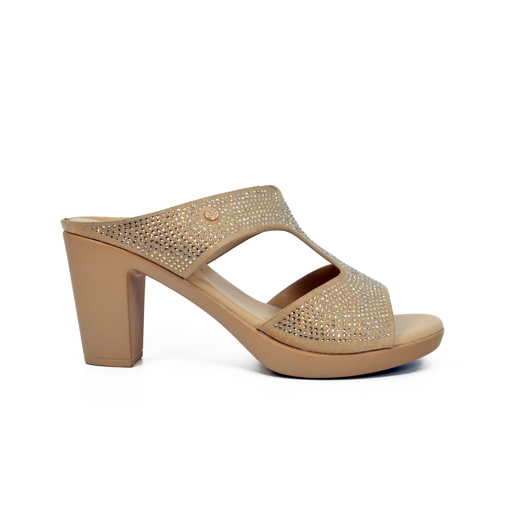 Mynaal Rjl199-11B Women's Block Heel Sandal #color_Beige