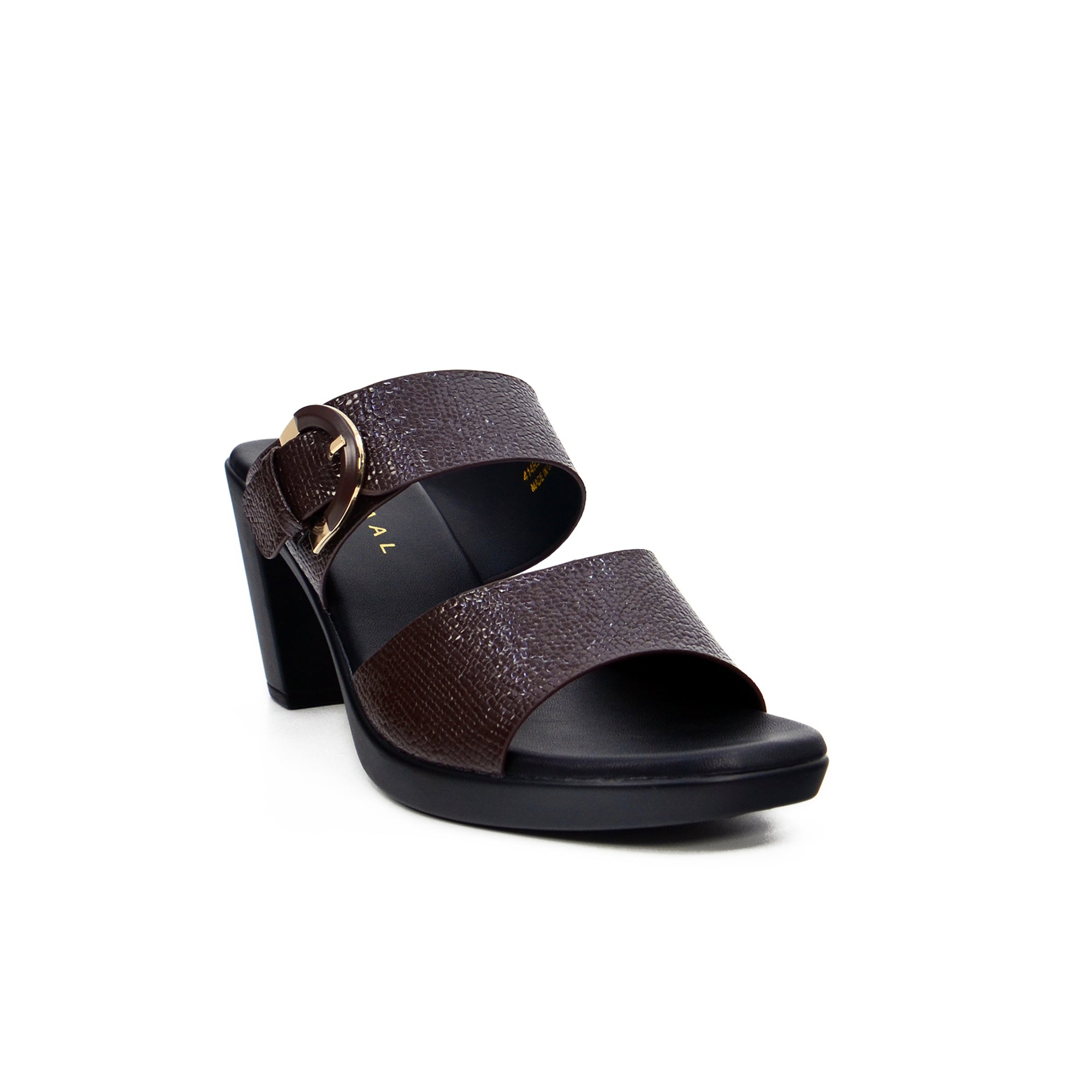 Mynaal 414Rj991 Women's Block Heel Sandal #color_Brown