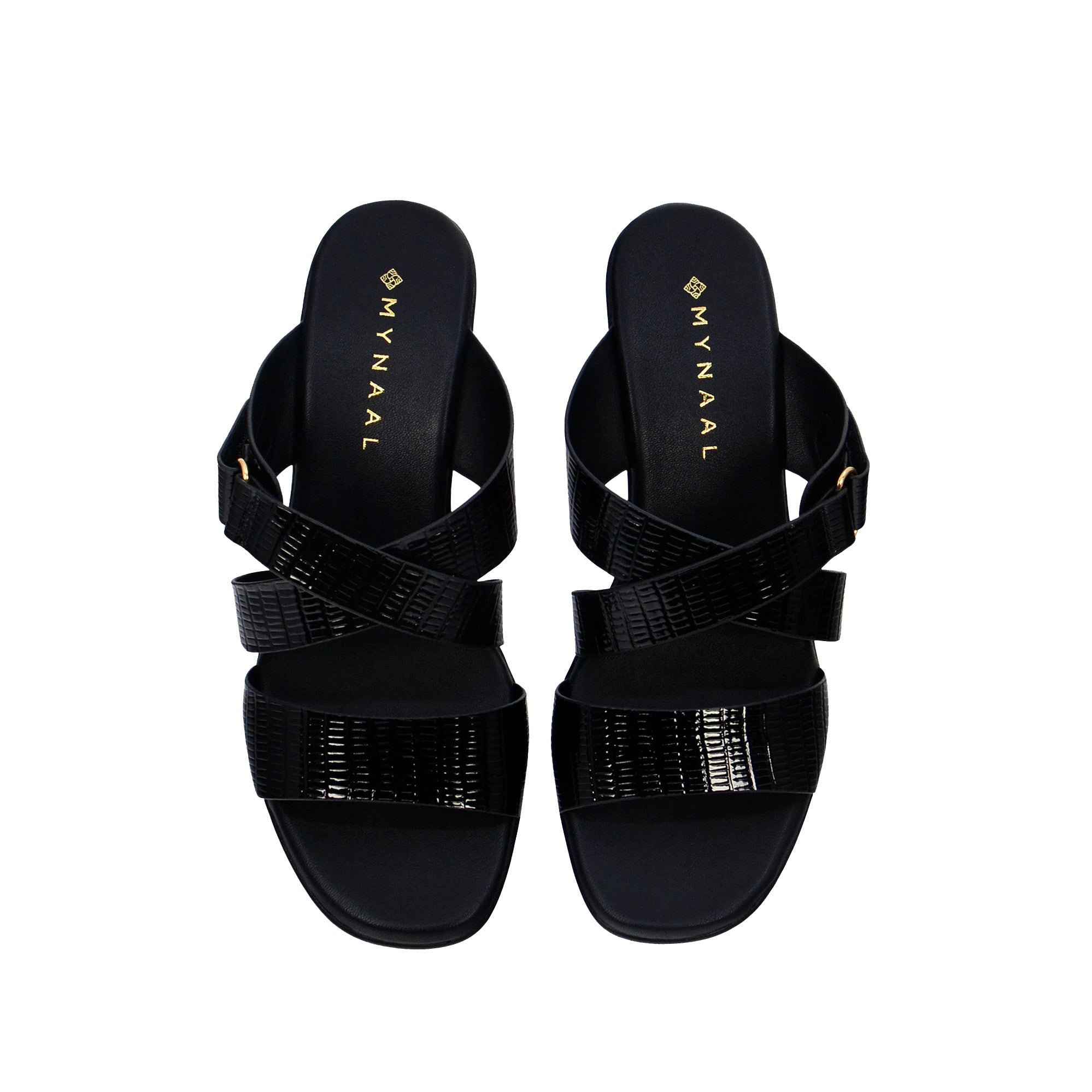 Mynaal 18F9817-51 Women's Block Heel Sandal #color_Black