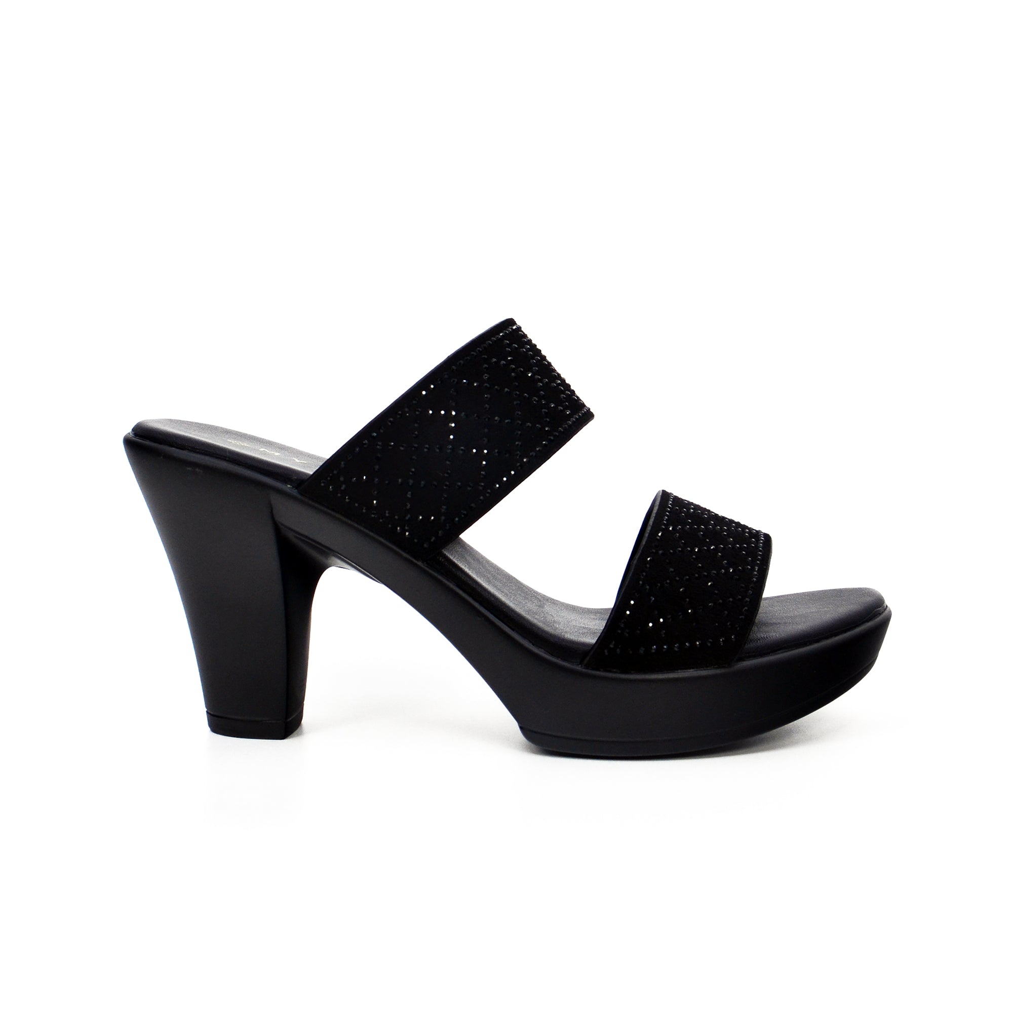 Mynaal 913Rj096 Women's Block Heel Sandal #color_Black