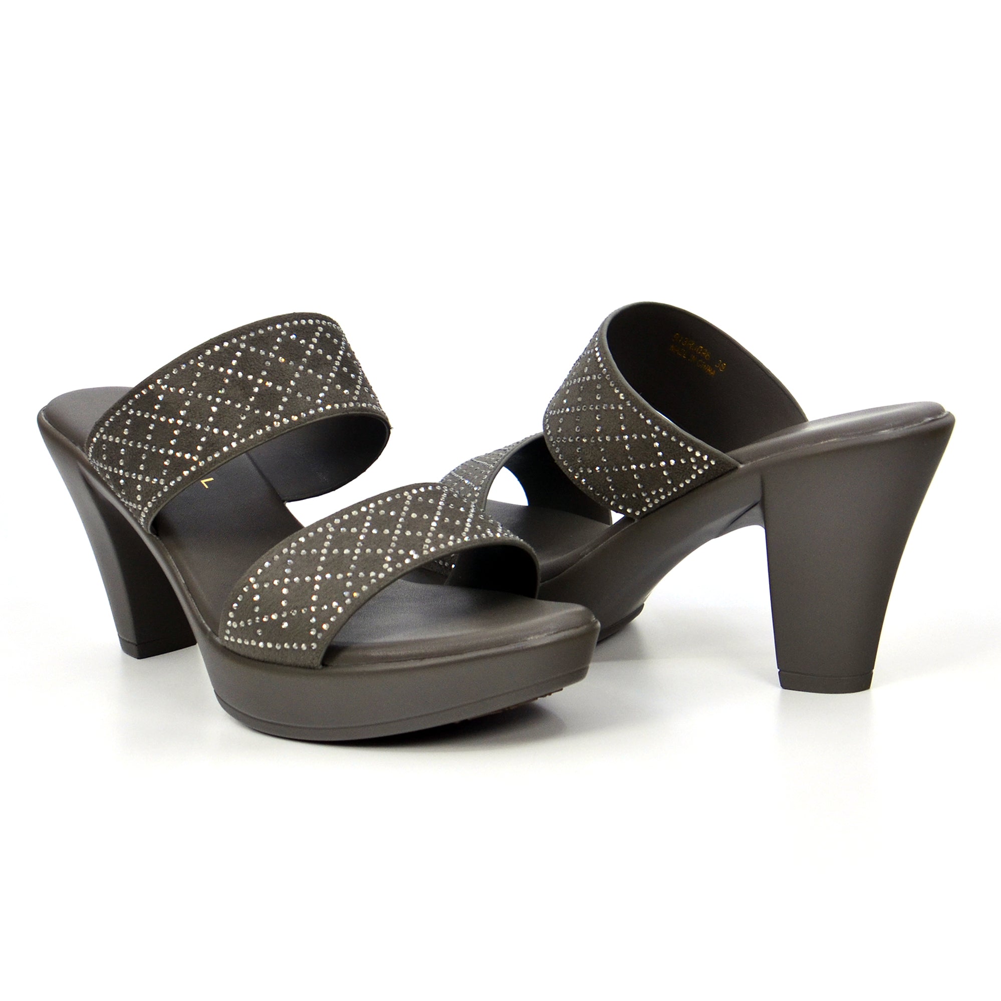Mynaal 913Rj096 Women's Block Heel Sandal #color_Brown