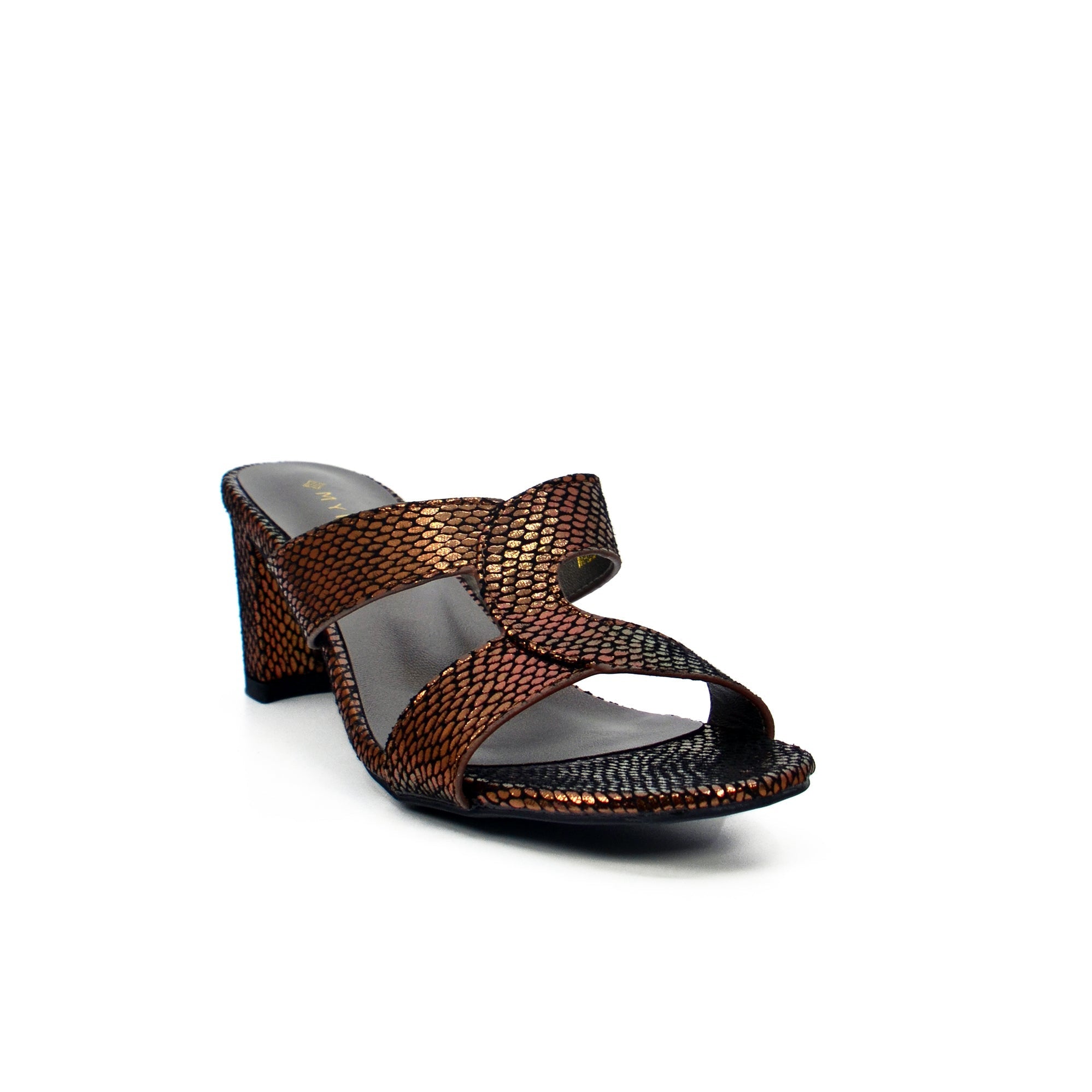 Mynaal 314Rj19C Women's Block Heel Sandal #color_Bronze