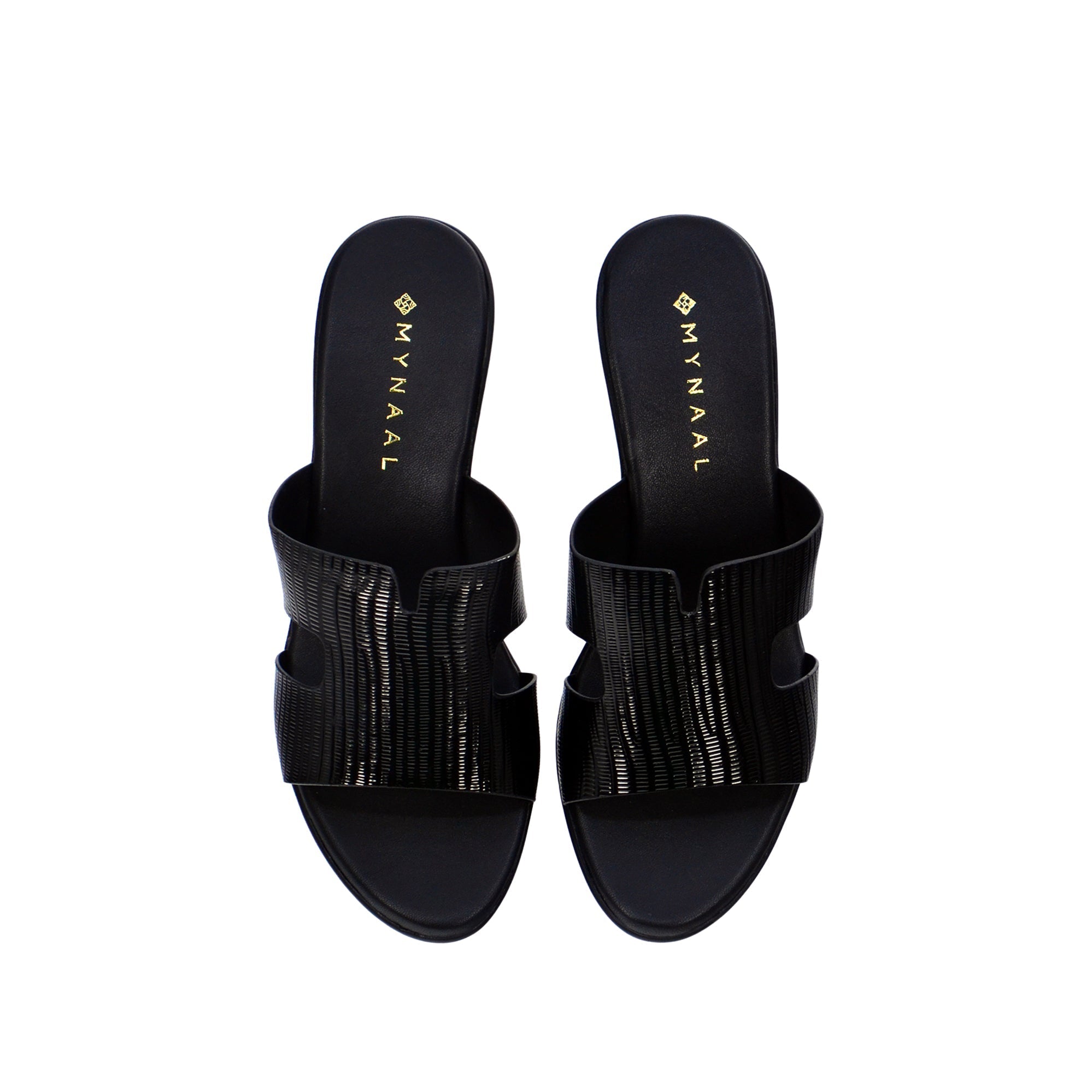 Mynaal 914Rj40K Women's Block Heel Sandal #color_Black