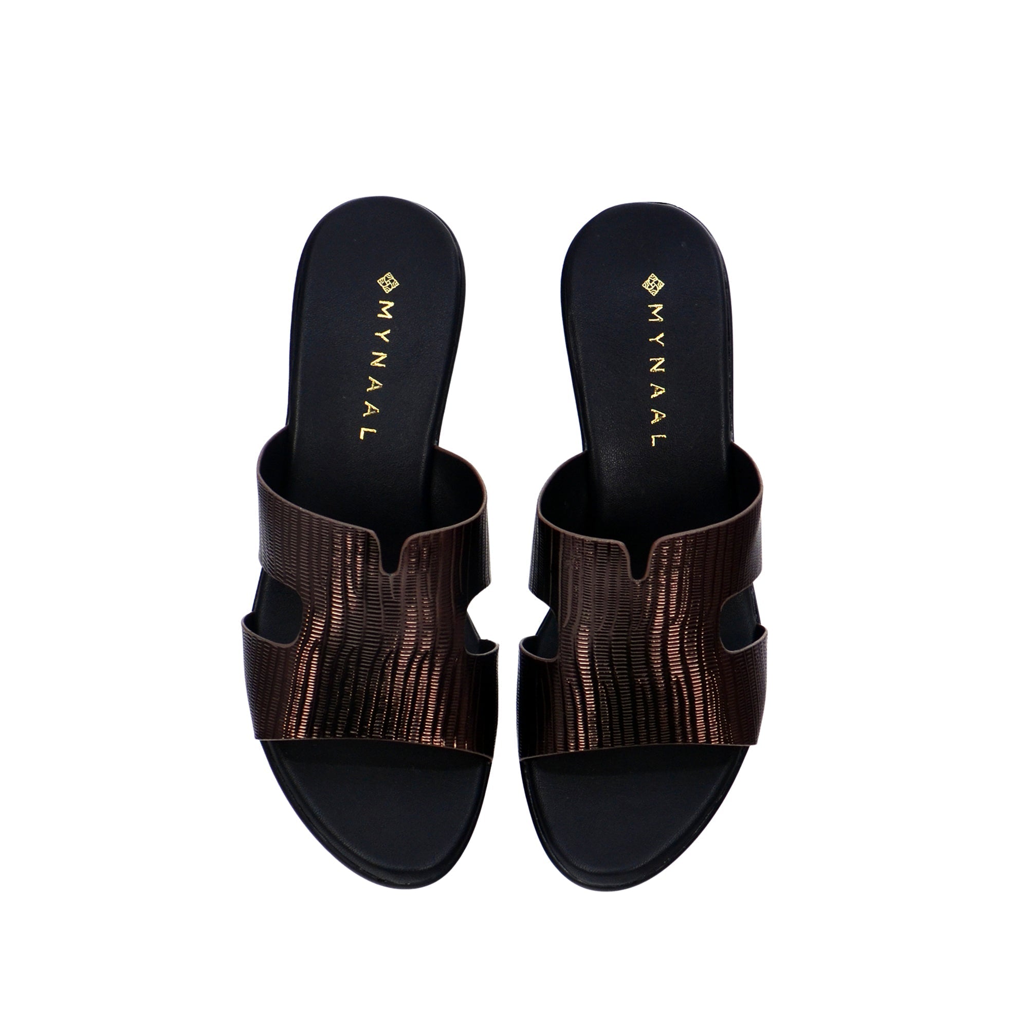 Mynaal 914Rj40K Women's Block Heel Sandal #color_Bronze