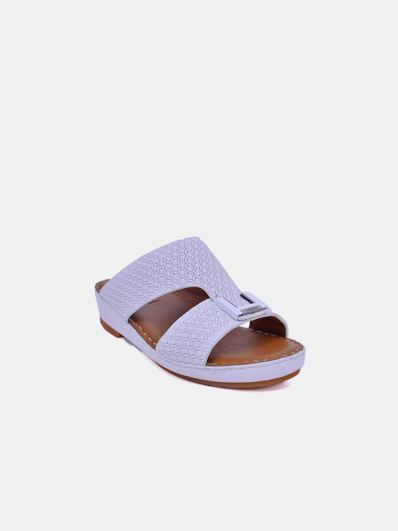 Barjeel Uno BSP1-01 Boys Arabic Sandals #color_White