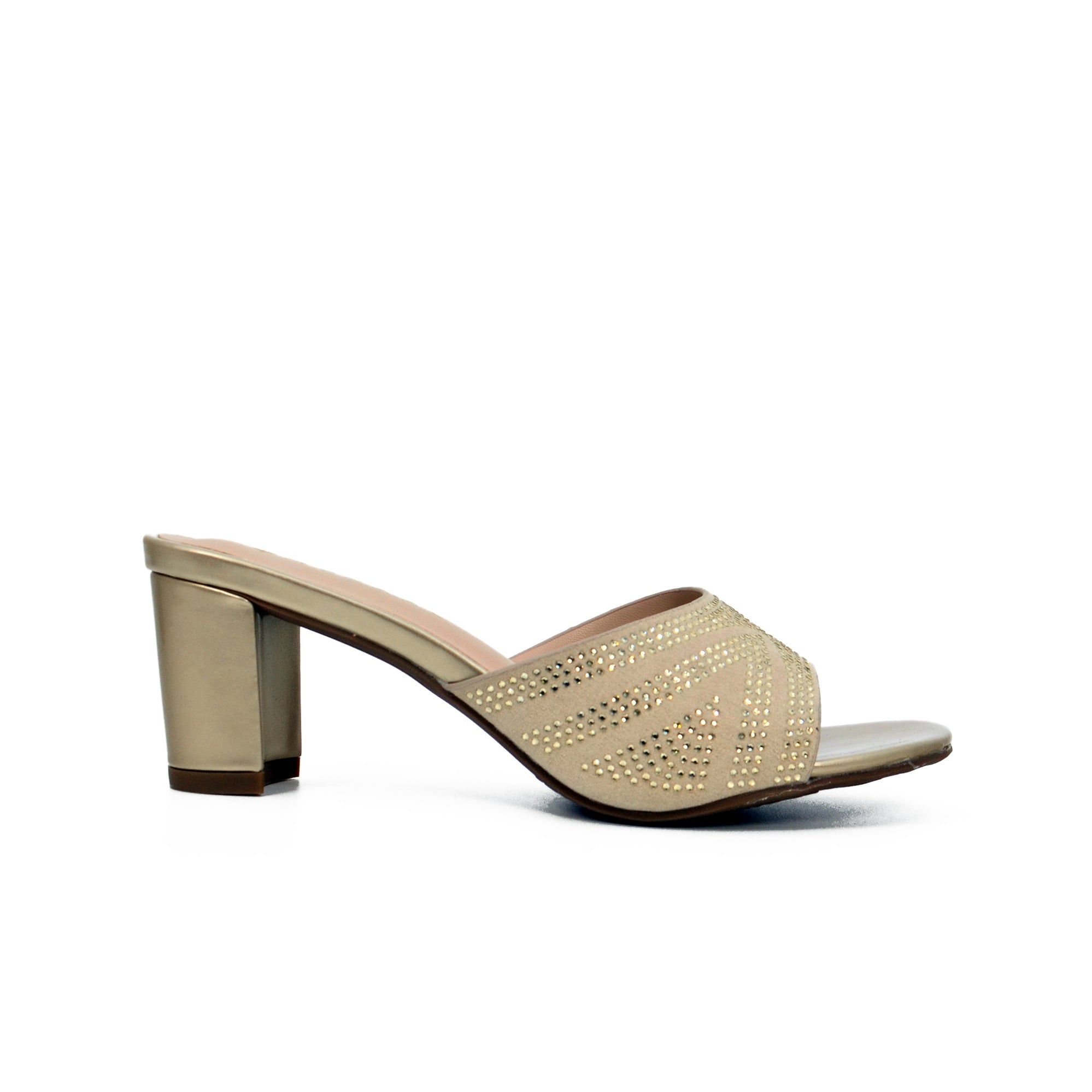 Mynaal 314Rj199 Women's Block Heel Sandal #color_Gold