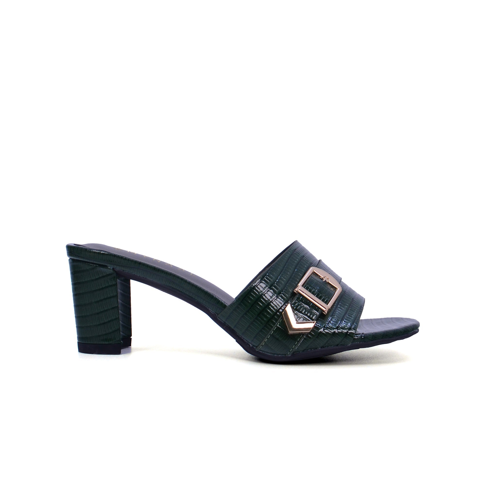 Mynaal 413Rj192 Women's Block Heel Sandal #color_Green