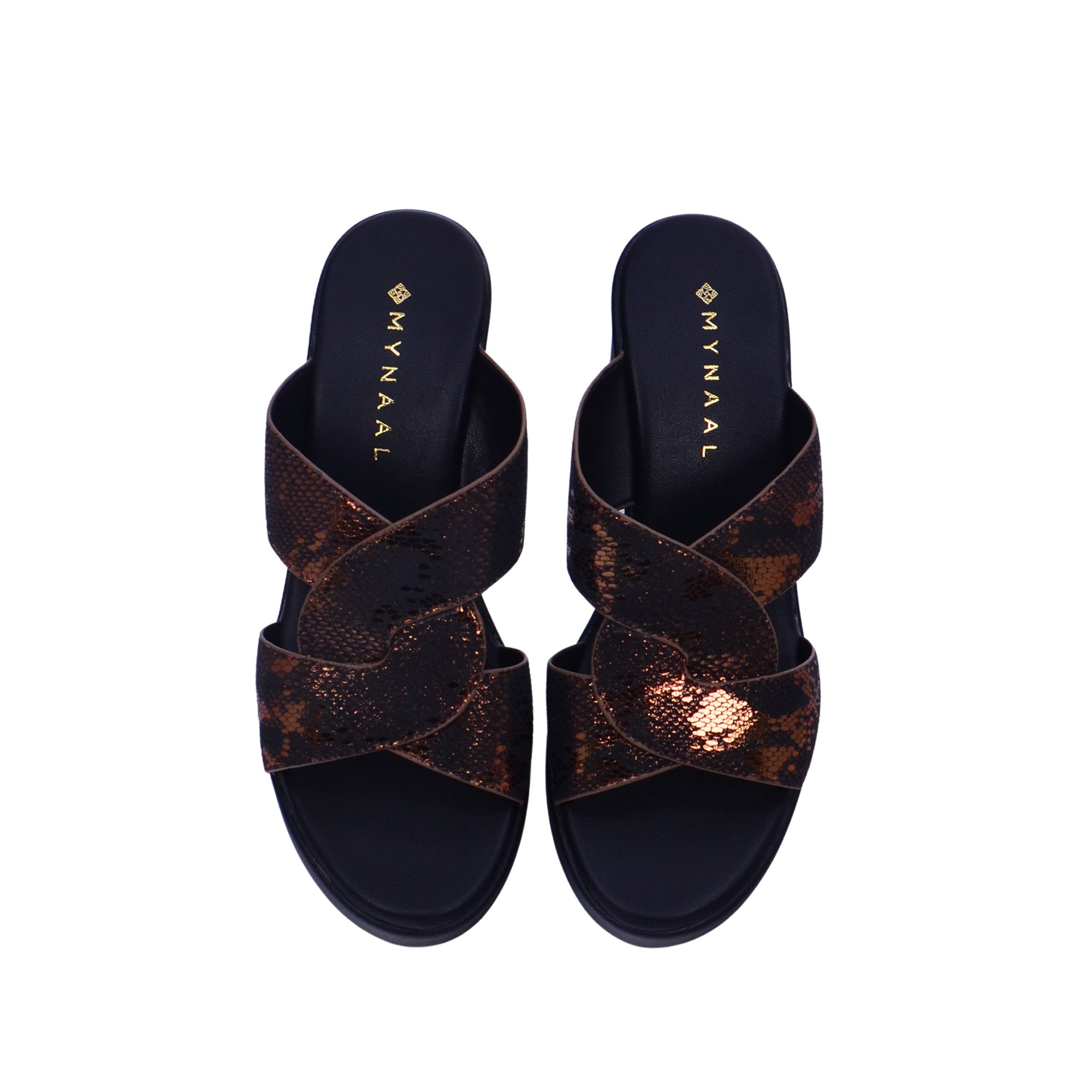 Mynaal 414Rj43G Women's Block Heel Sandal #color_Brown