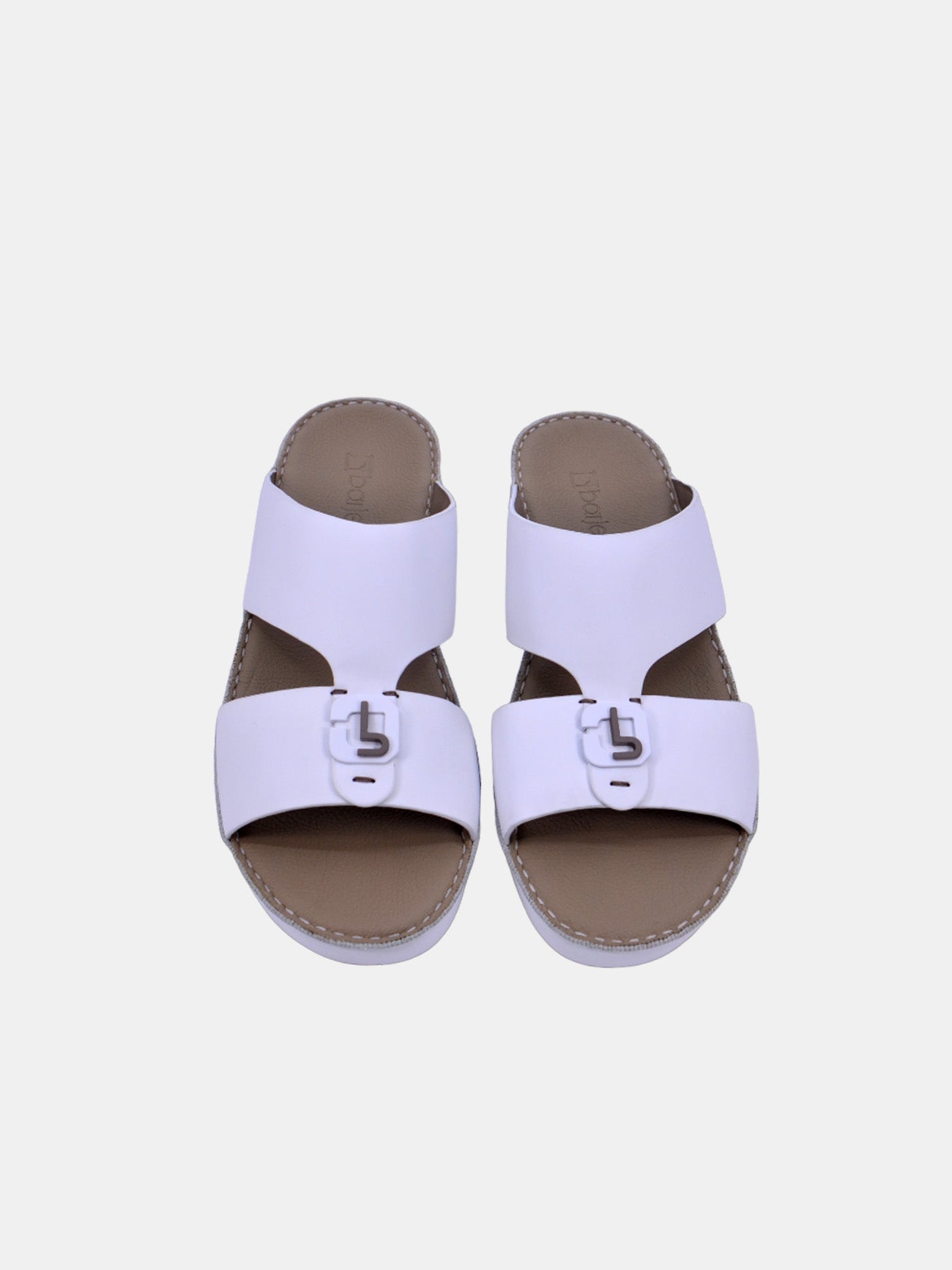 Barjeel Uno BSP1-55 Men's Arabic Sandals #color_White