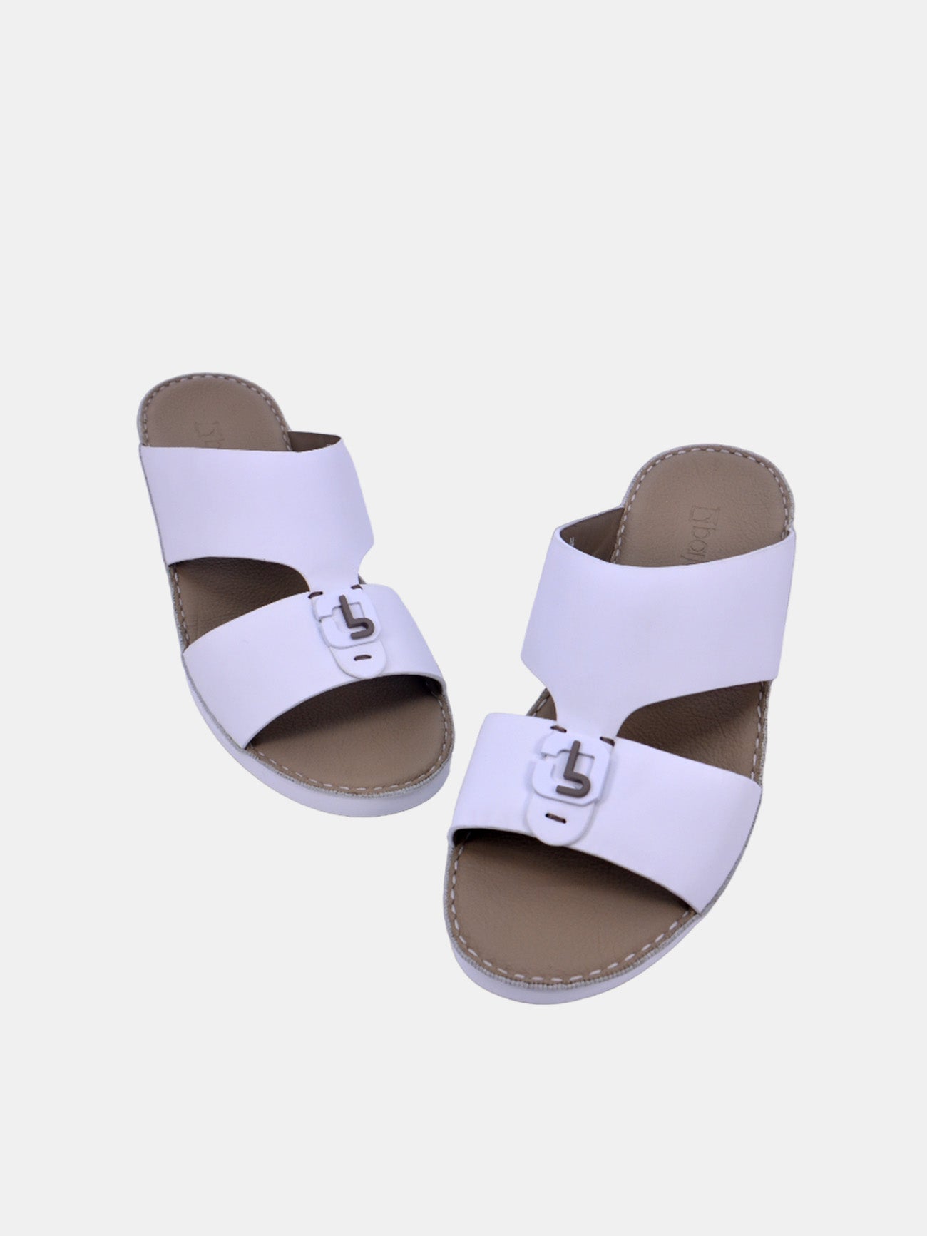 Barjeel Uno BSP1-55 Men's Arabic Sandals #color_White