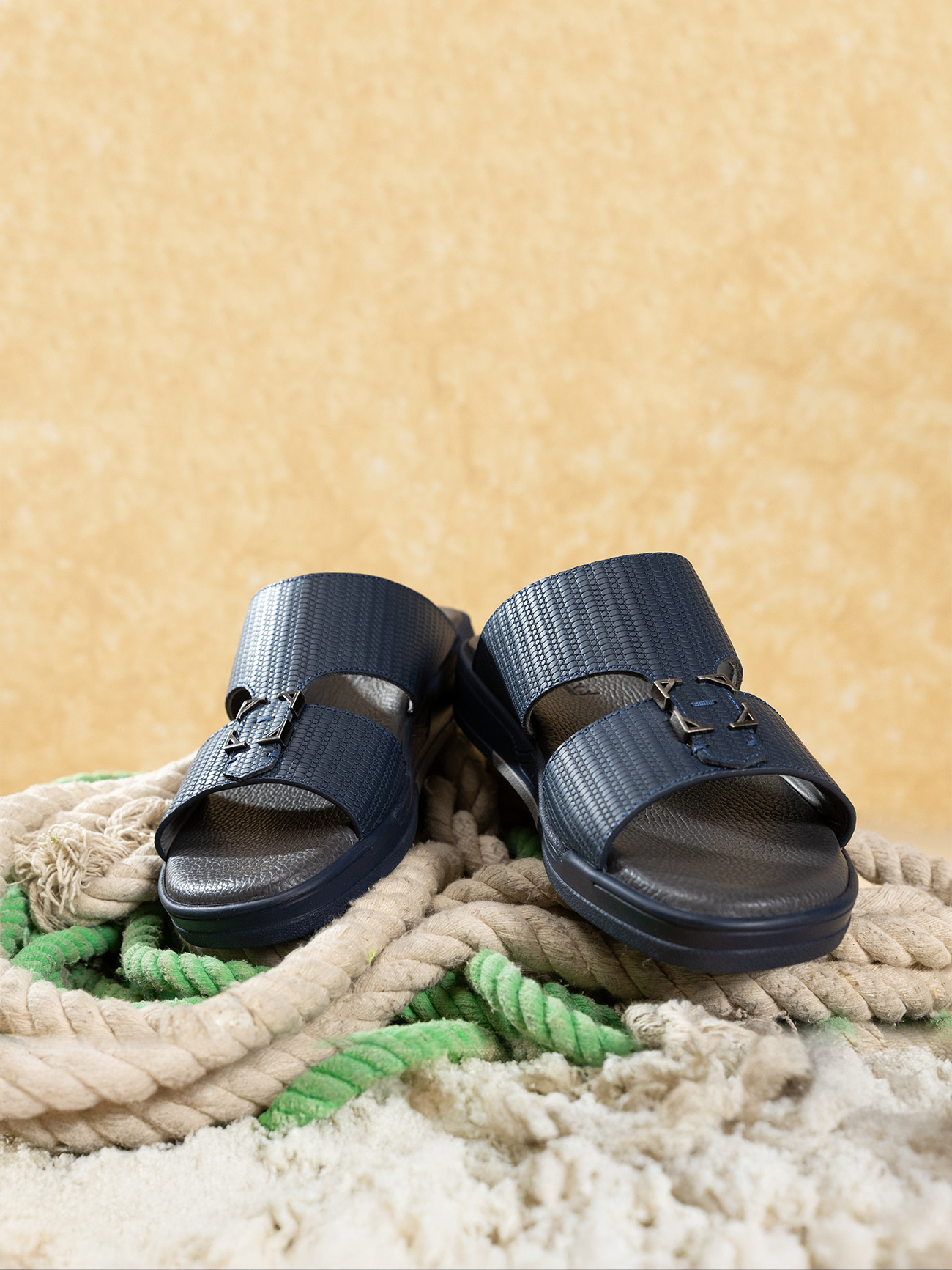 Barjeel Uno MSA133 Men Arabic Sandals #color_Navy