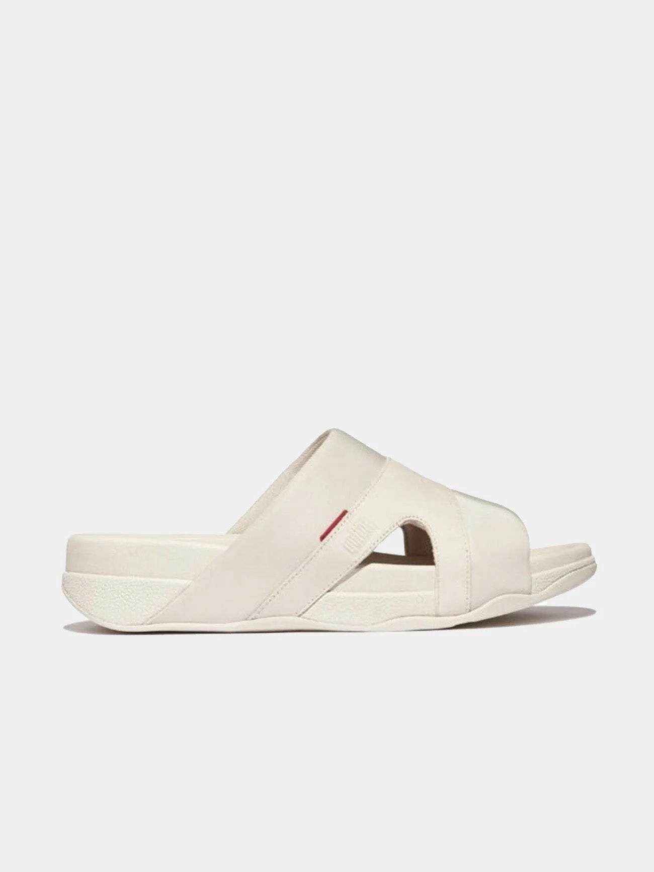 Fitflop Freeway III Men'ss Leather-Mix Slides #color_Paris Beige