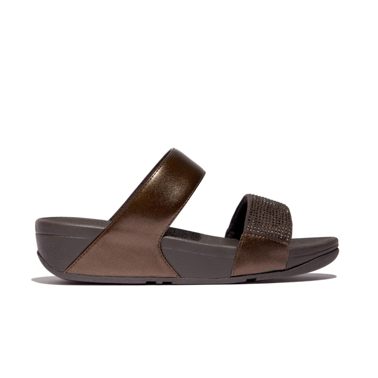 Fitflop Lulu Women's Crystal Slides #color_Brown