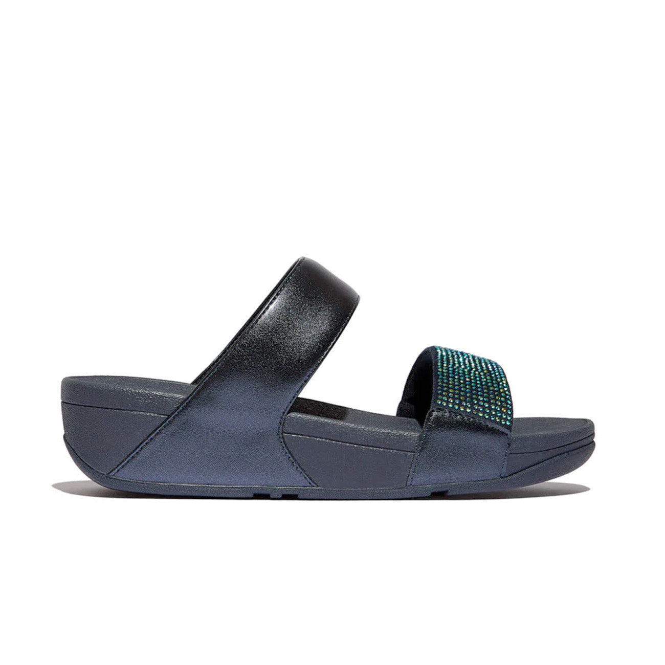 Fitflop Lulu Women's Crystal Slides #color_Navy