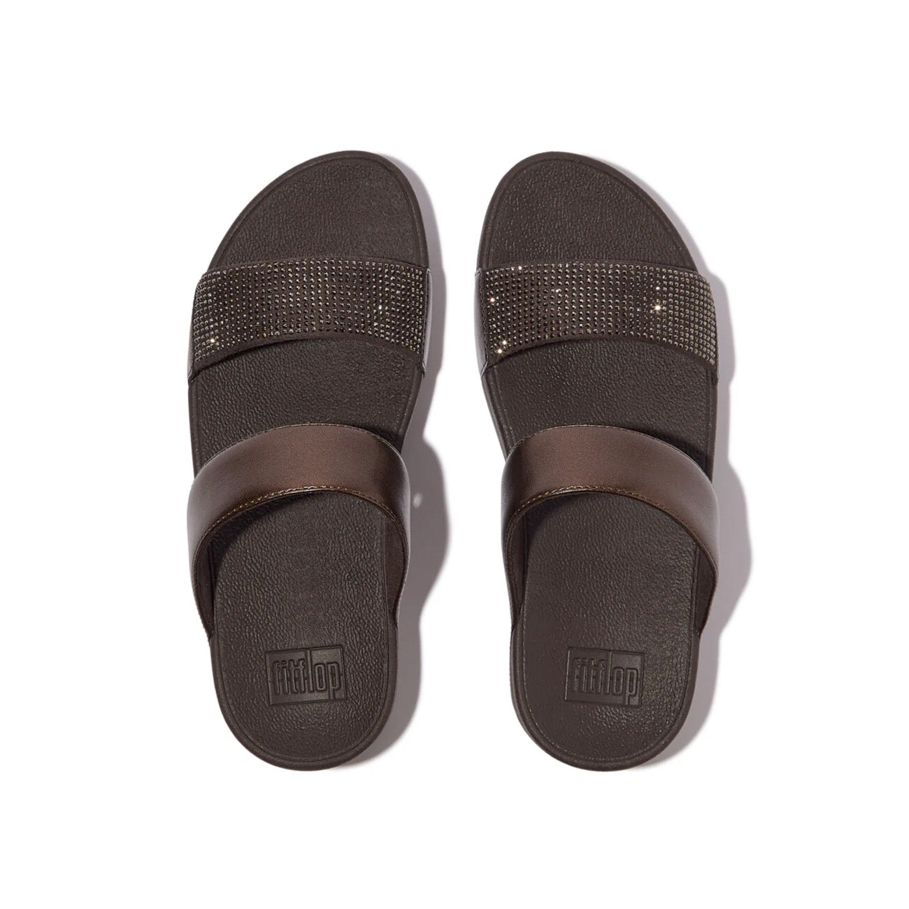 Fitflop Lulu Women's Crystal Slides #color_Brown