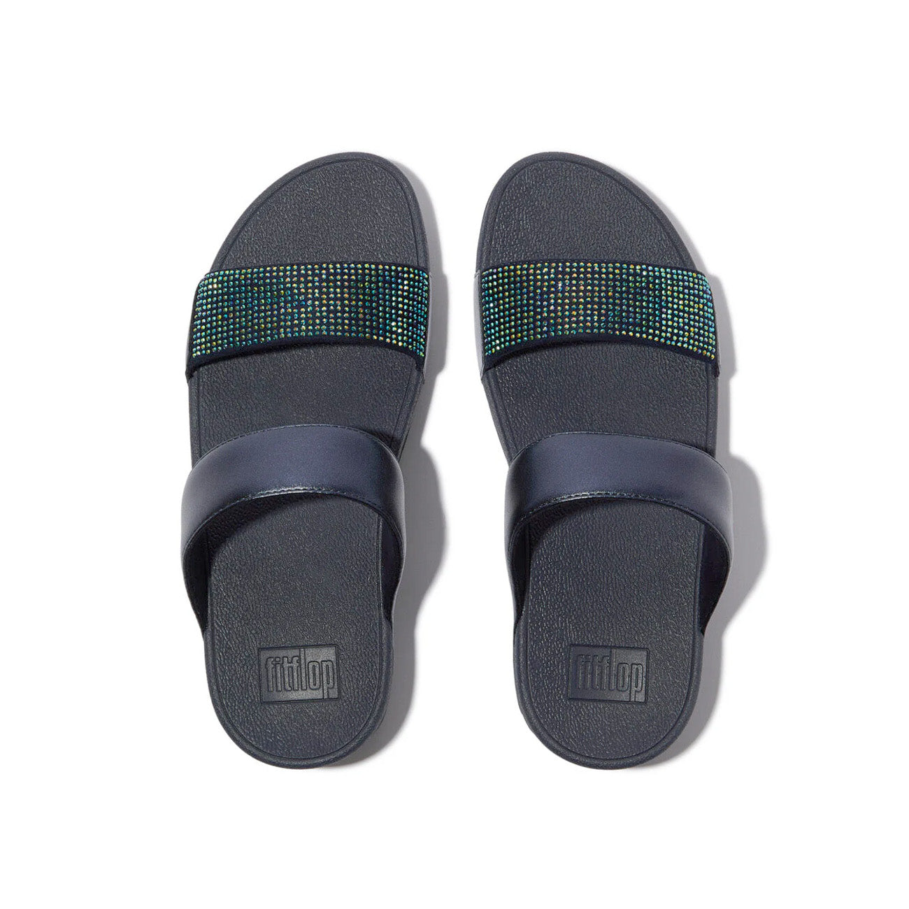 Fitflop Lulu Women's Crystal Slides #color_Navy