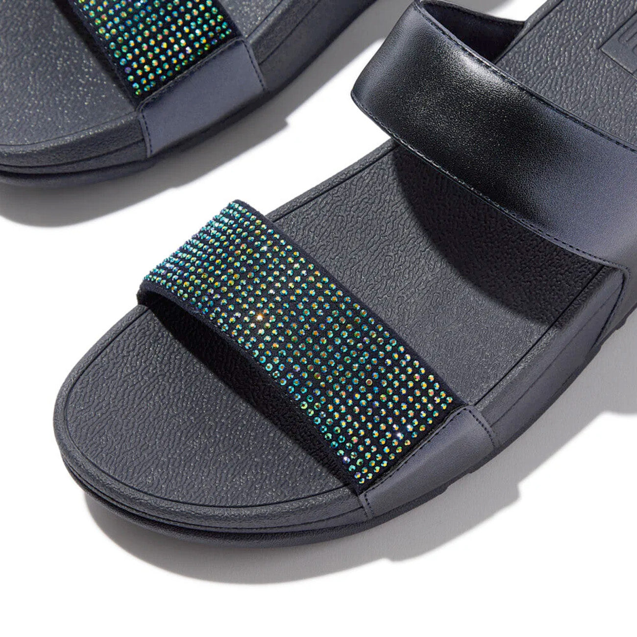 Fitflop Lulu Women's Crystal Slides #color_Navy