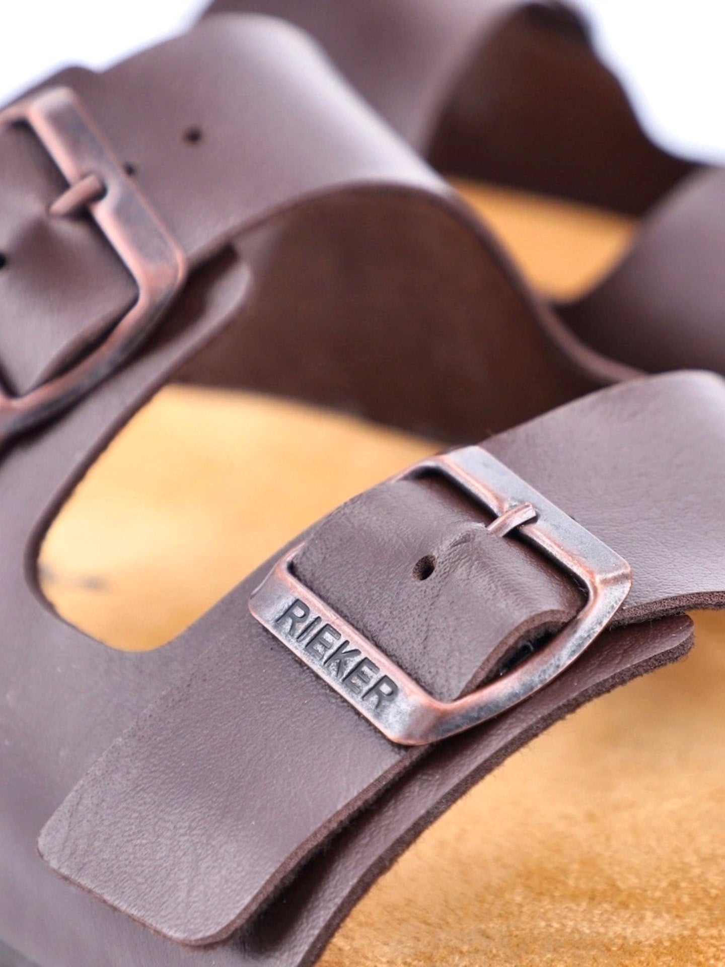 Rieker 22190 Men's Slider Sandals #color_Brown