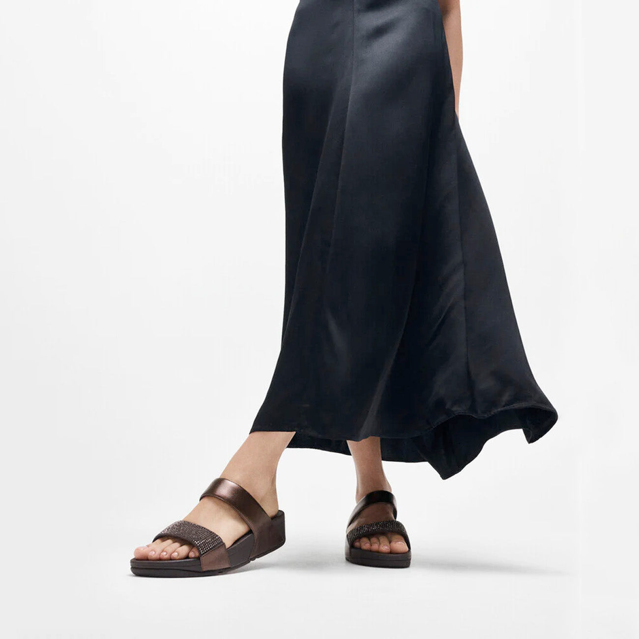 Fitflop Lulu Women's Crystal Slides #color_Brown