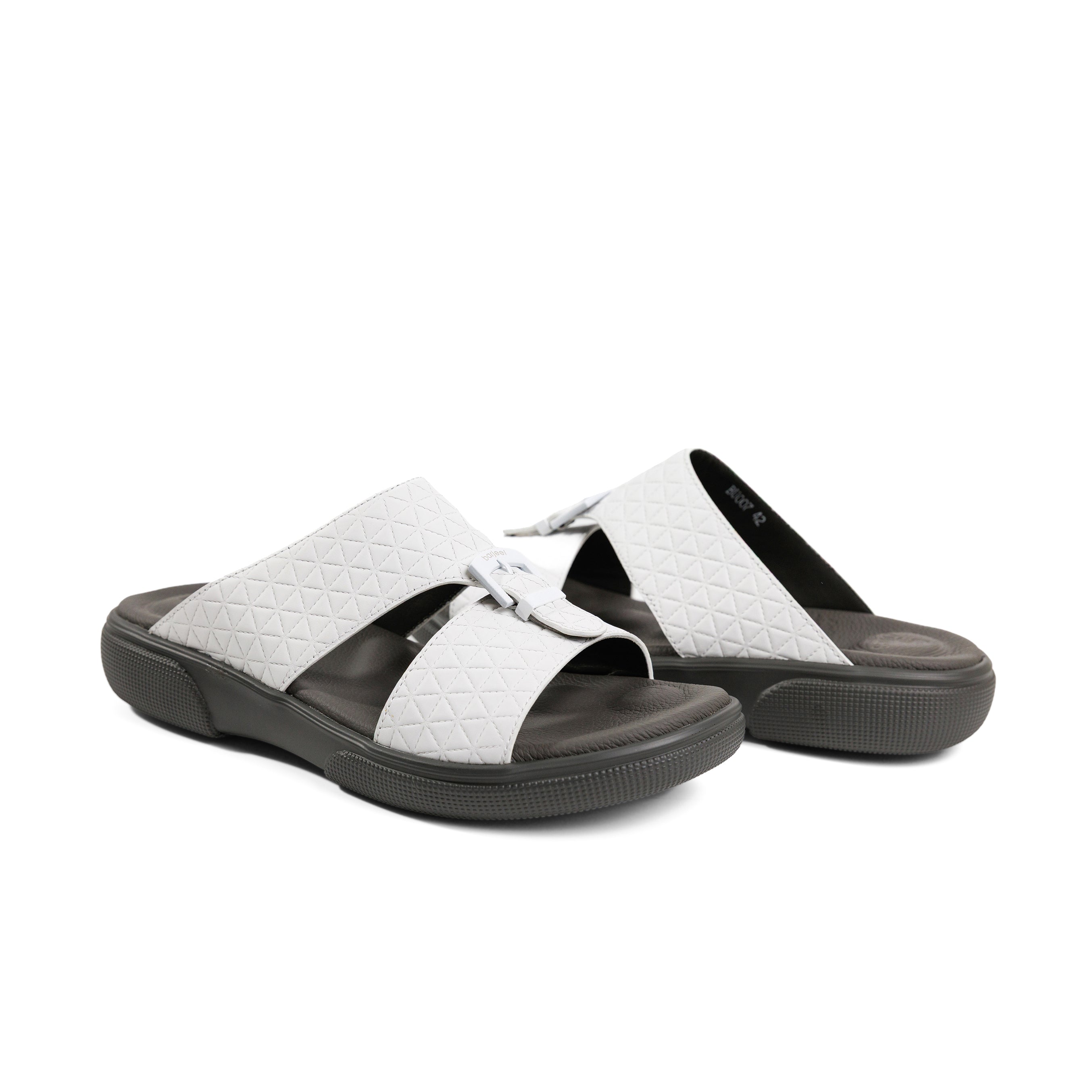 Barjeel Uno BU007 Men's Sandals #color_White