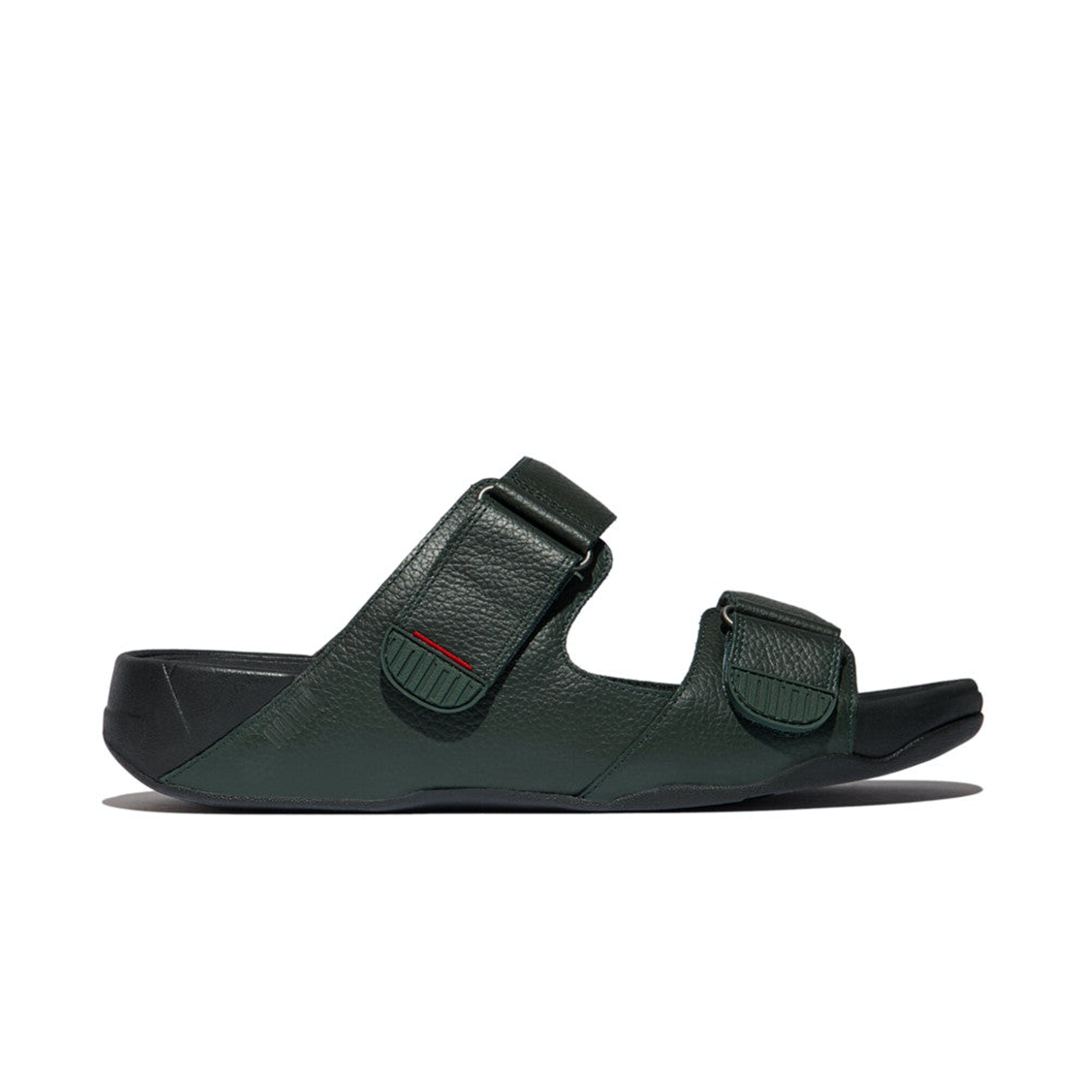 Fitflop Gogh Moc Slide-In Leather sandals #color_Deep Green