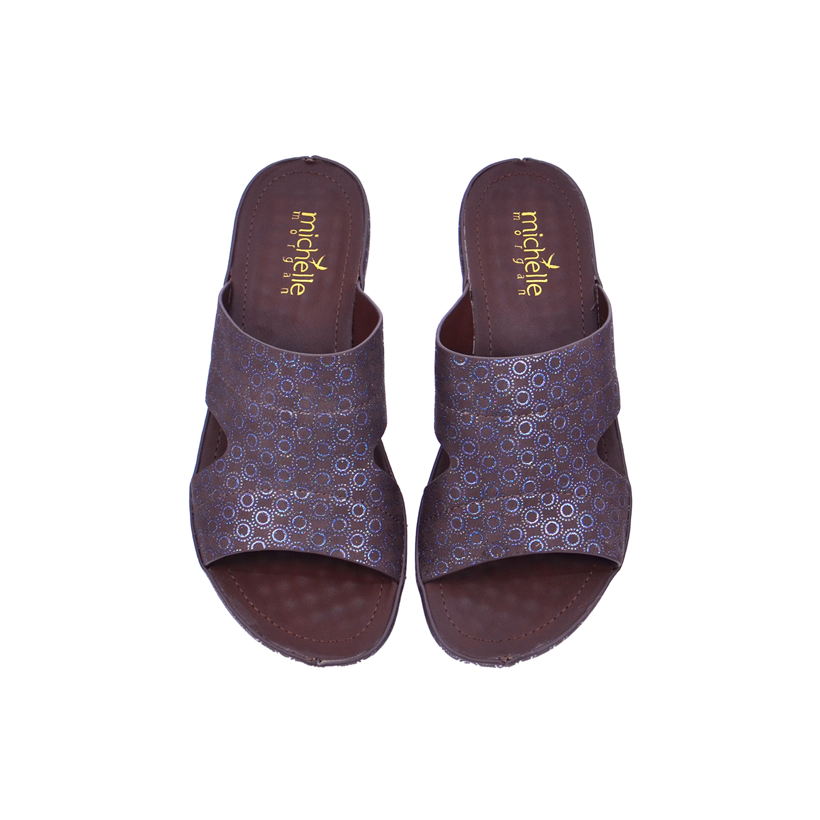 Michelle Morgan 314RJ959 Women's Wedge Sandals #color_Brown