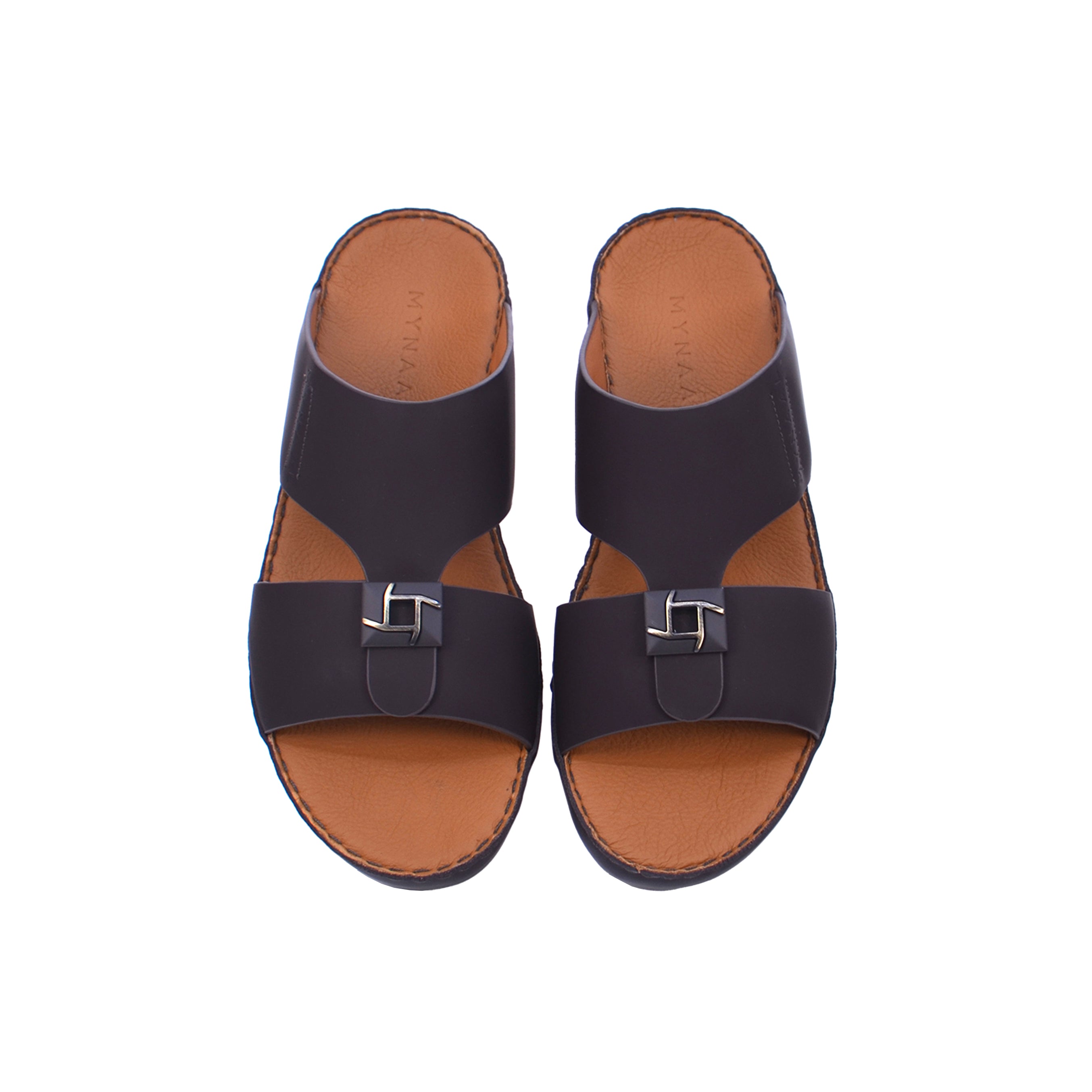 Mynaal MYL 003 Men's Arabic Sandals #color_Brown