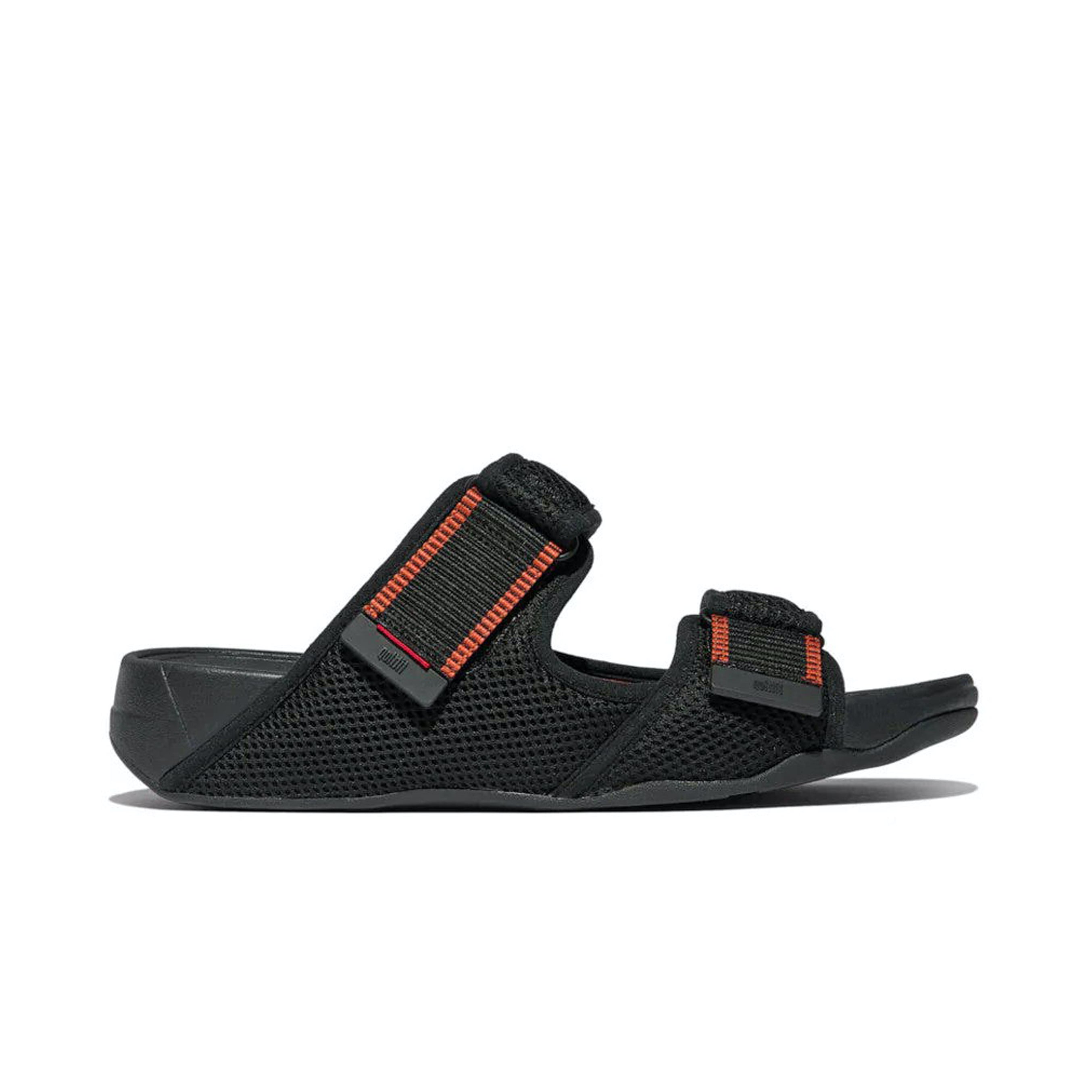 Fitflop Gogh Moc Adjustable Water-Resistant Mesh sliders #color_Black