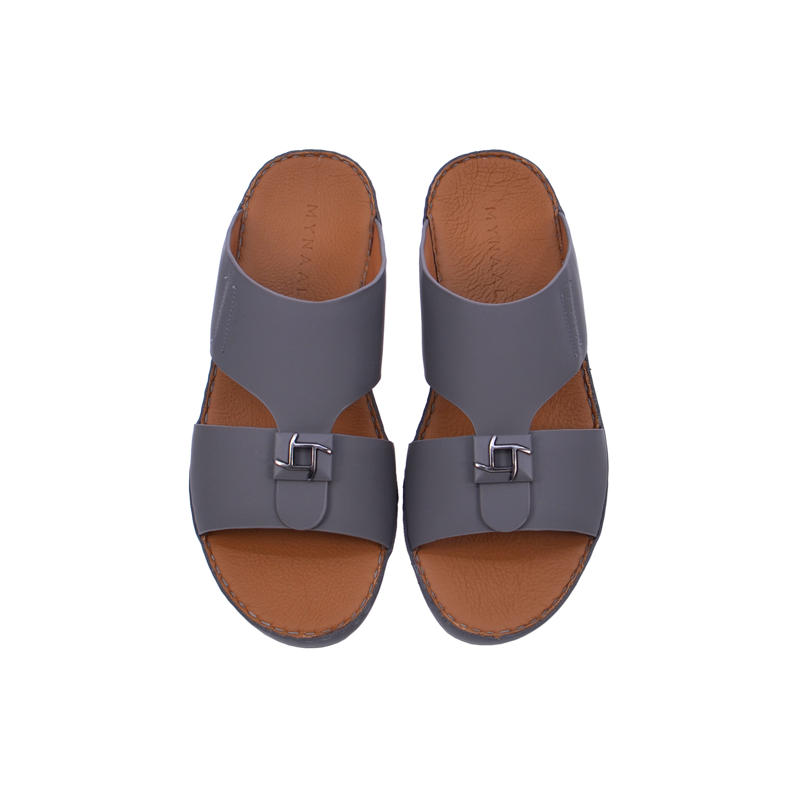Mynaal MYL 003 Men's Arabic Sandals #color_Gray