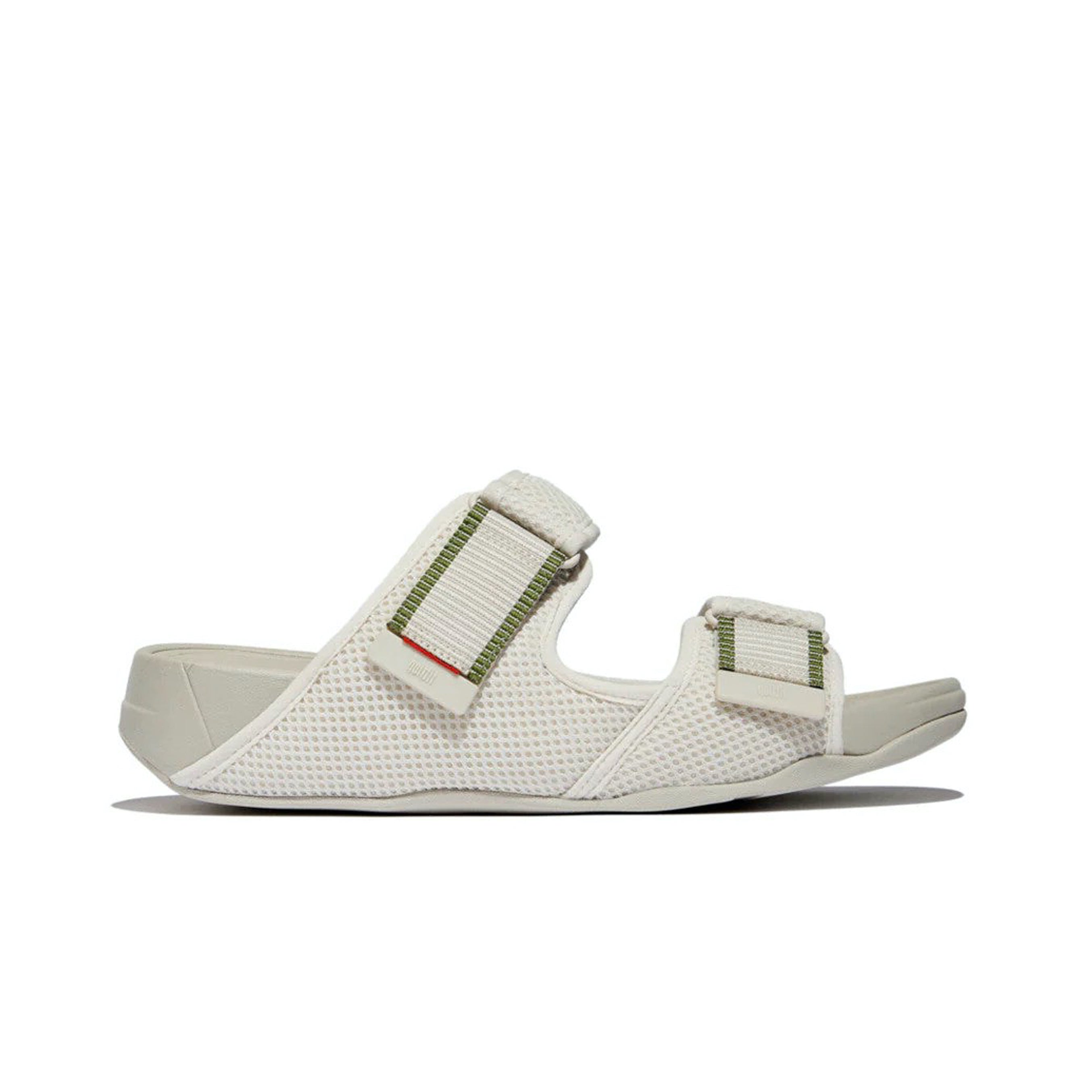 Fitflop Gogh Moc Adjustable Water-Resistant Mesh Sliders #color_Gray