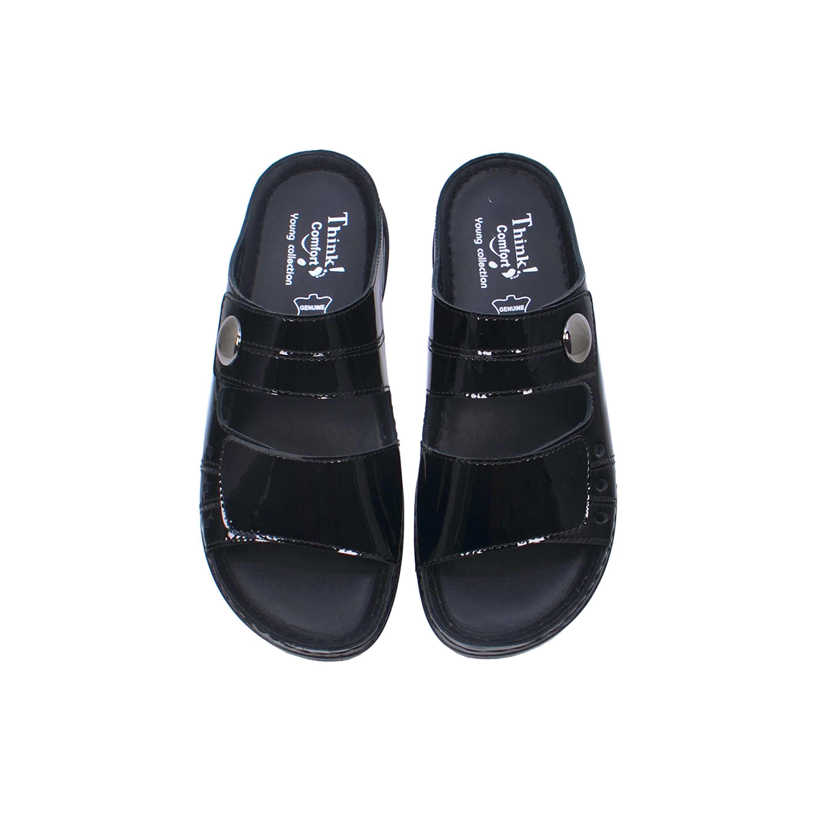 Think 106-138 Women's Sandals #color_Black