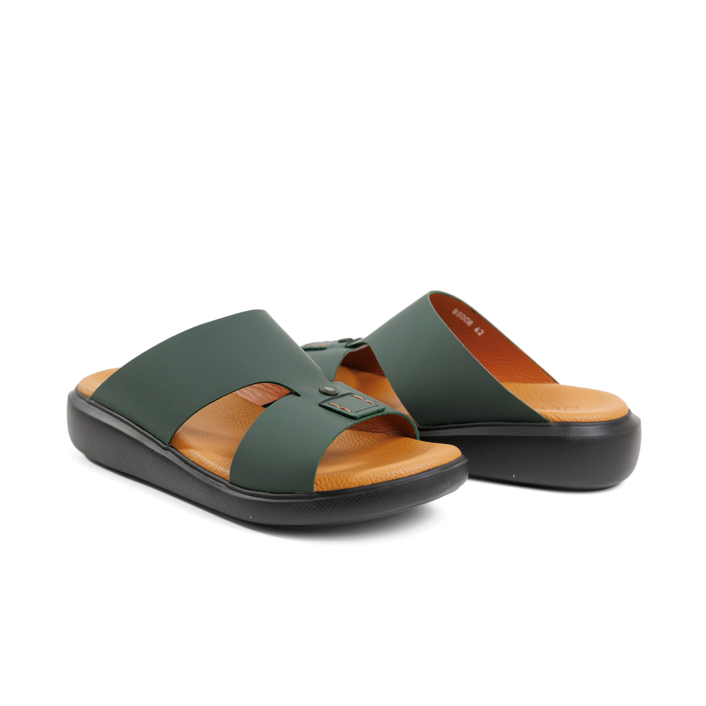 Barjeel Uno BS008 Men's Sandals #color_Green