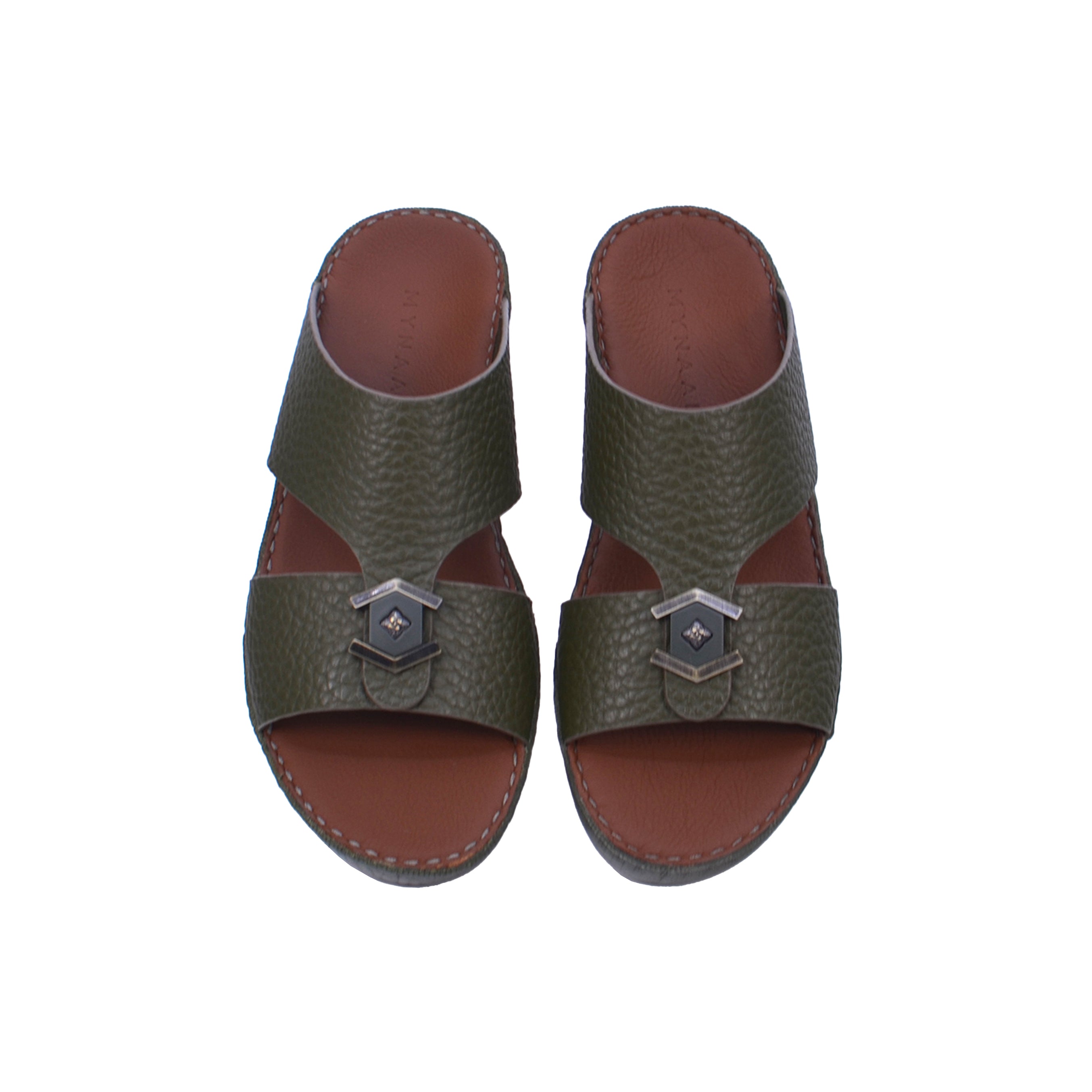 Mynaal MYL 005 Men's Arabic Sandals #color_Green