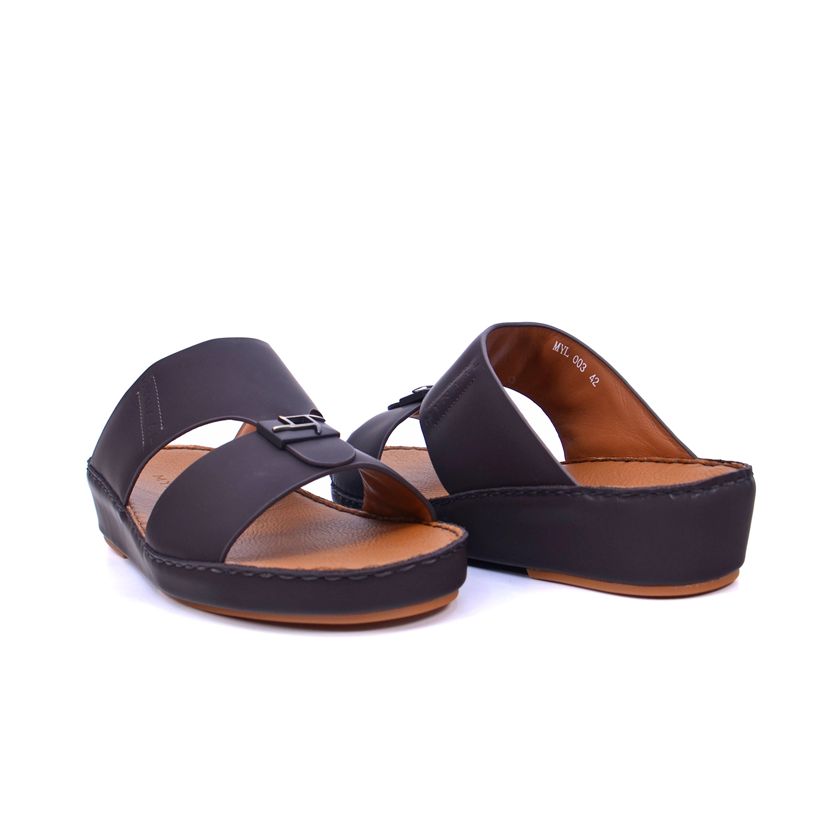 Mynaal MYL 003 Men's Arabic Sandals #color_Brown