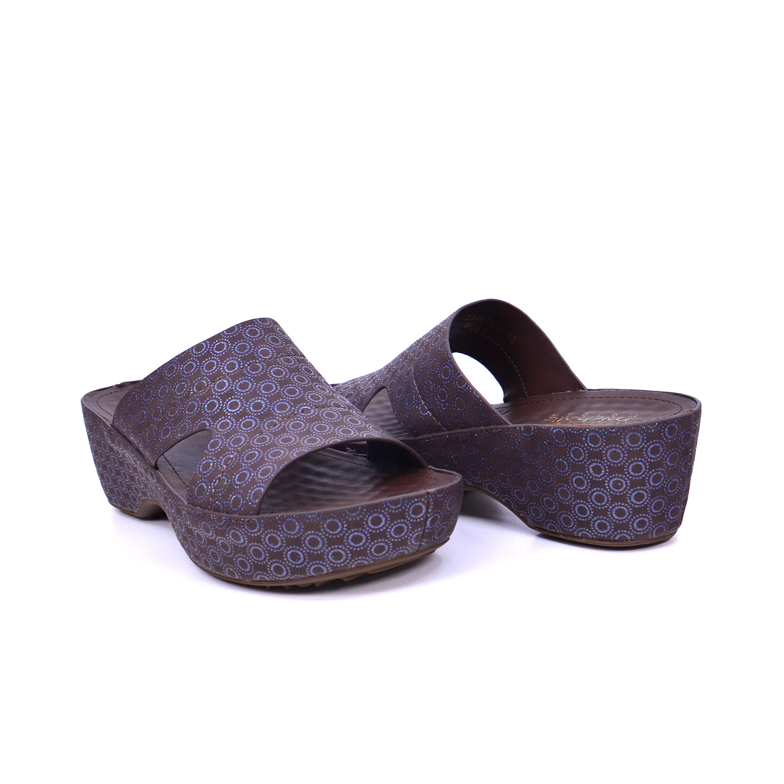 Michelle Morgan 314RJ959 Women's Wedge Sandals #color_Brown