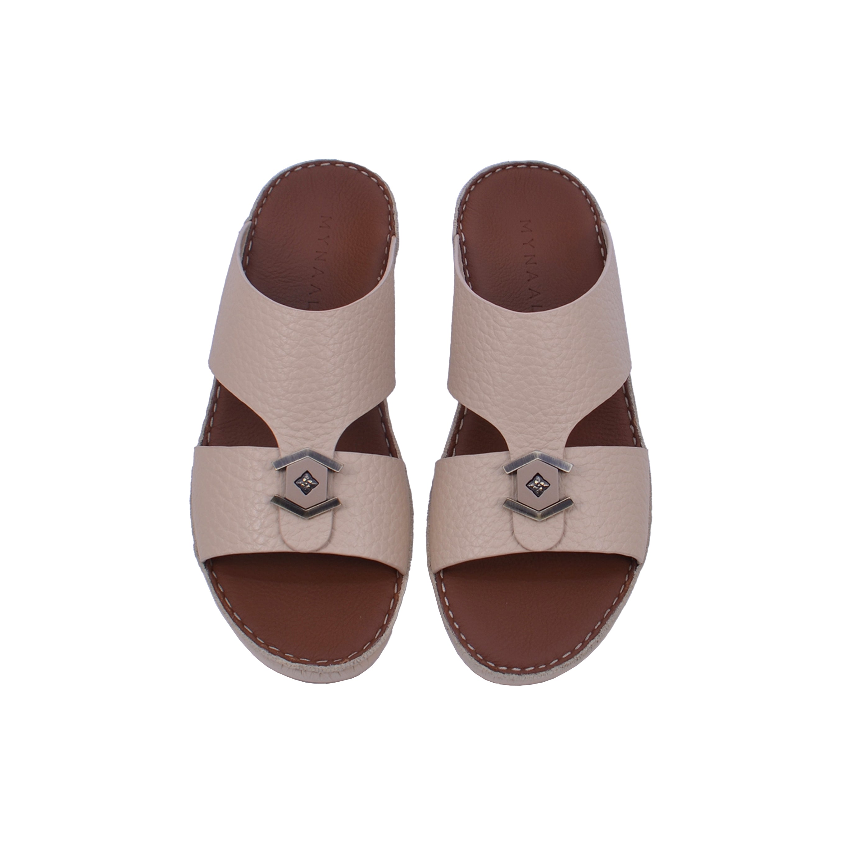 Mynaal MYL 005 Men's Arabic Sandals #color_Beige
