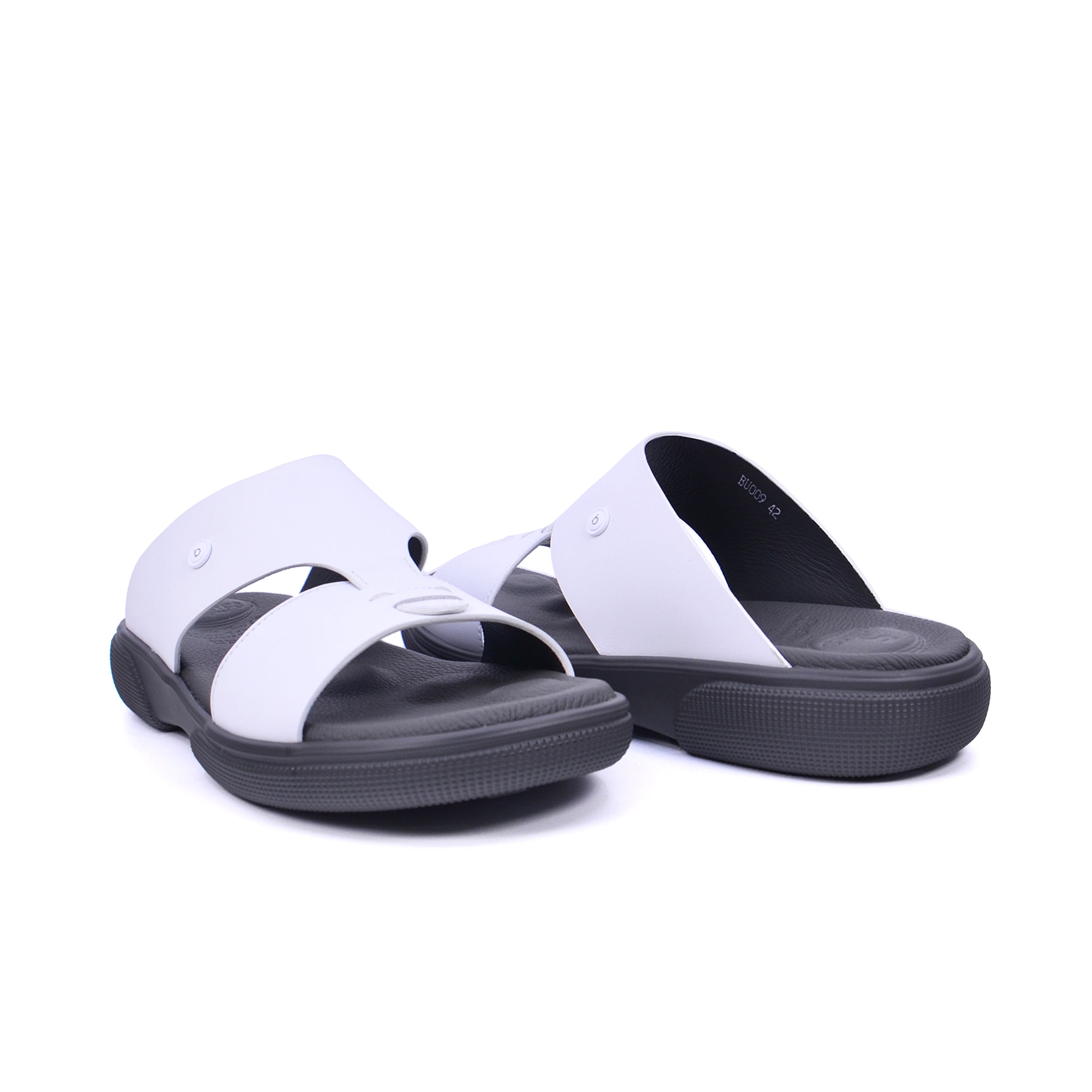 Barjeel Uno BU009 Men's Sandals #color_White