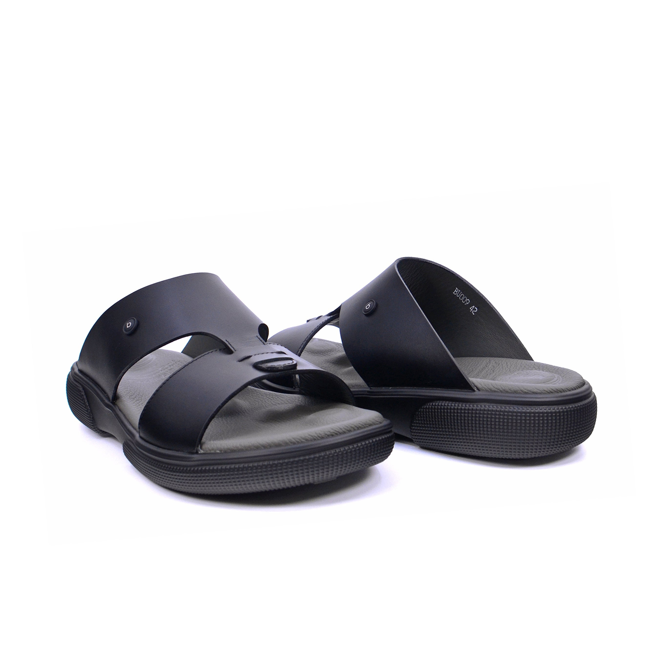 Barjeel Uno BU009 Men's Sandals #color_Black