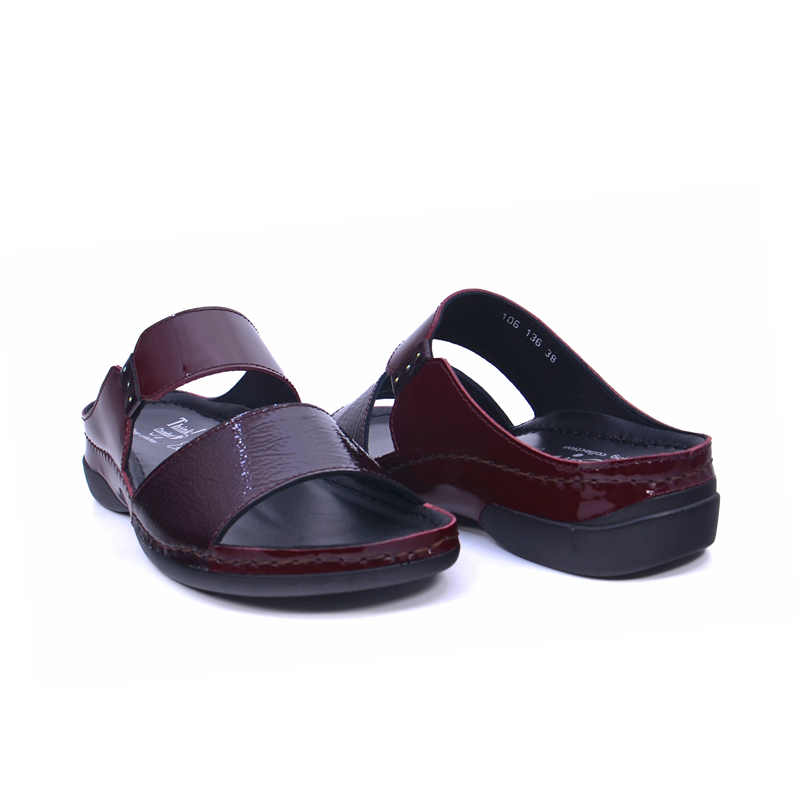 Think 106-136 Women's Sandals #color_Maroon