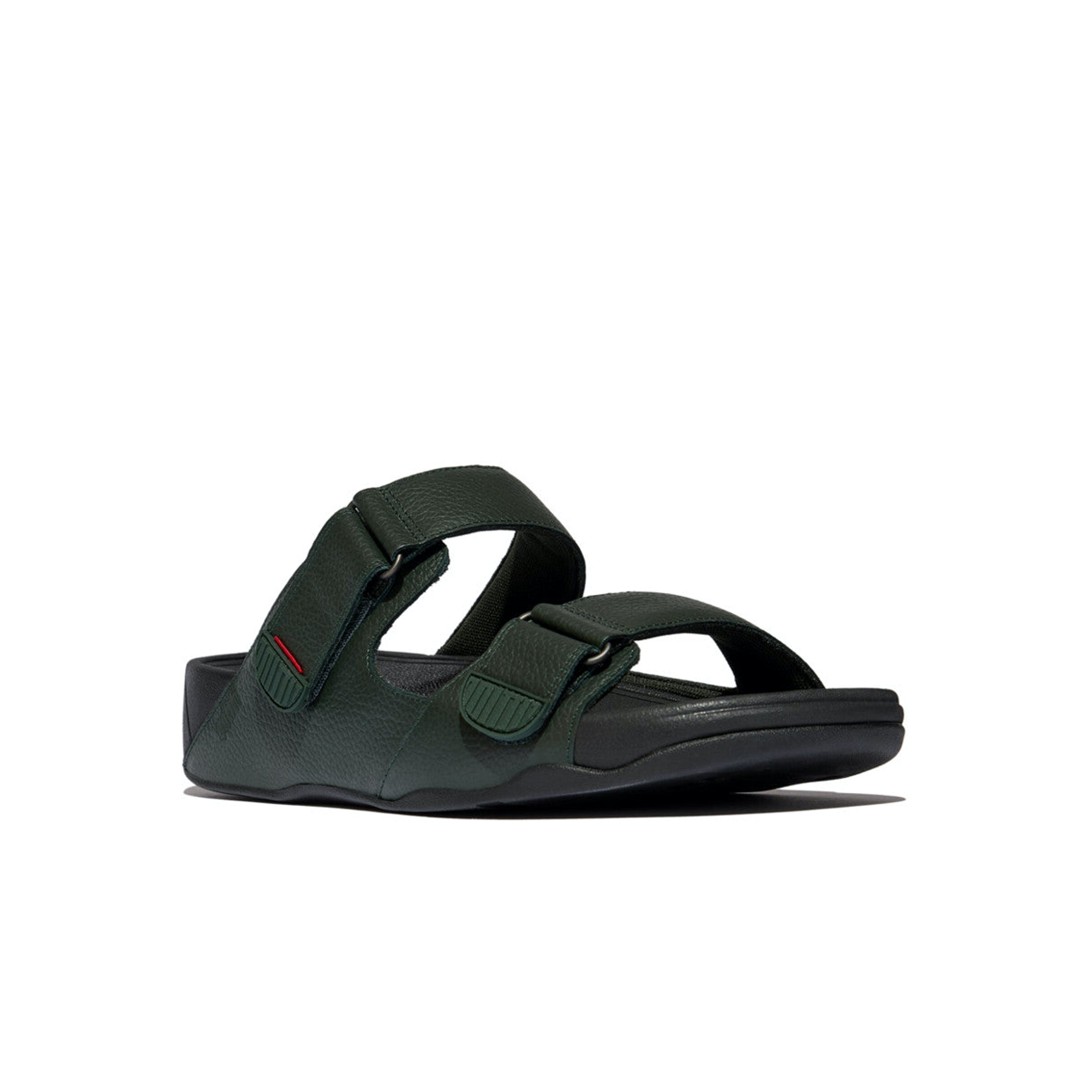Fitflop Gogh Moc Slide-In Leather sandals #color_Deep Green