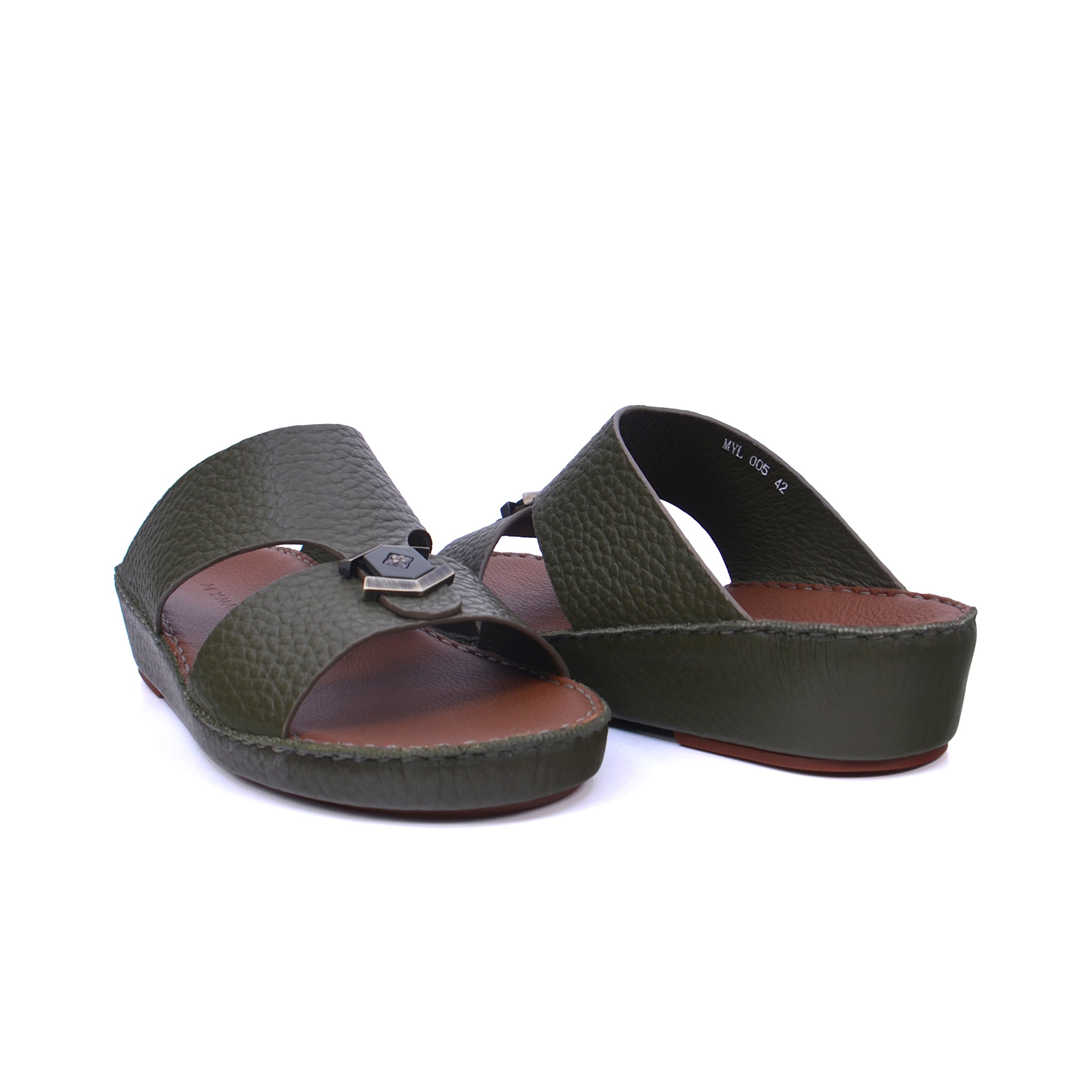 Mynaal MYL 005 Men's Arabic Sandals #color_Green