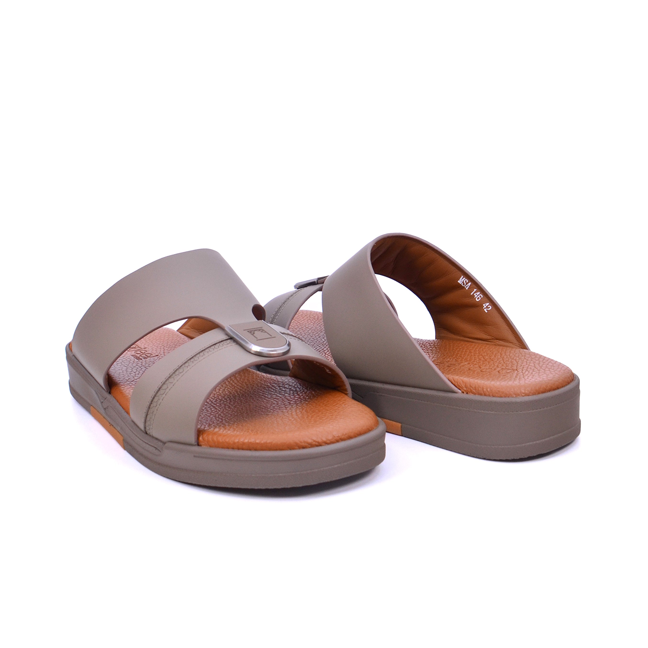 Barjeel Uno MSA 146 Men's Sandals #color_Brown