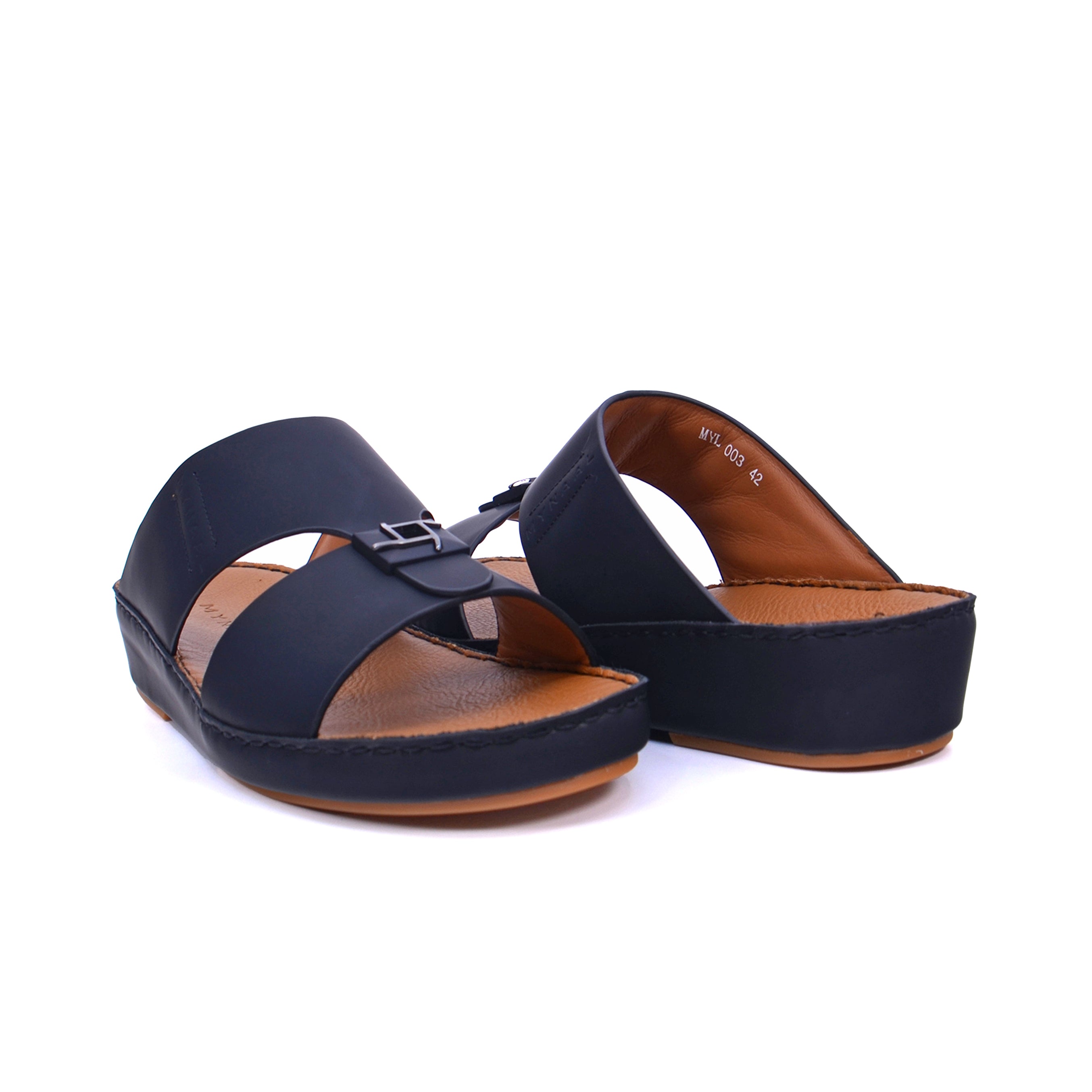 Mynaal MYL 003 Men's Arabic Sandals #color_Black