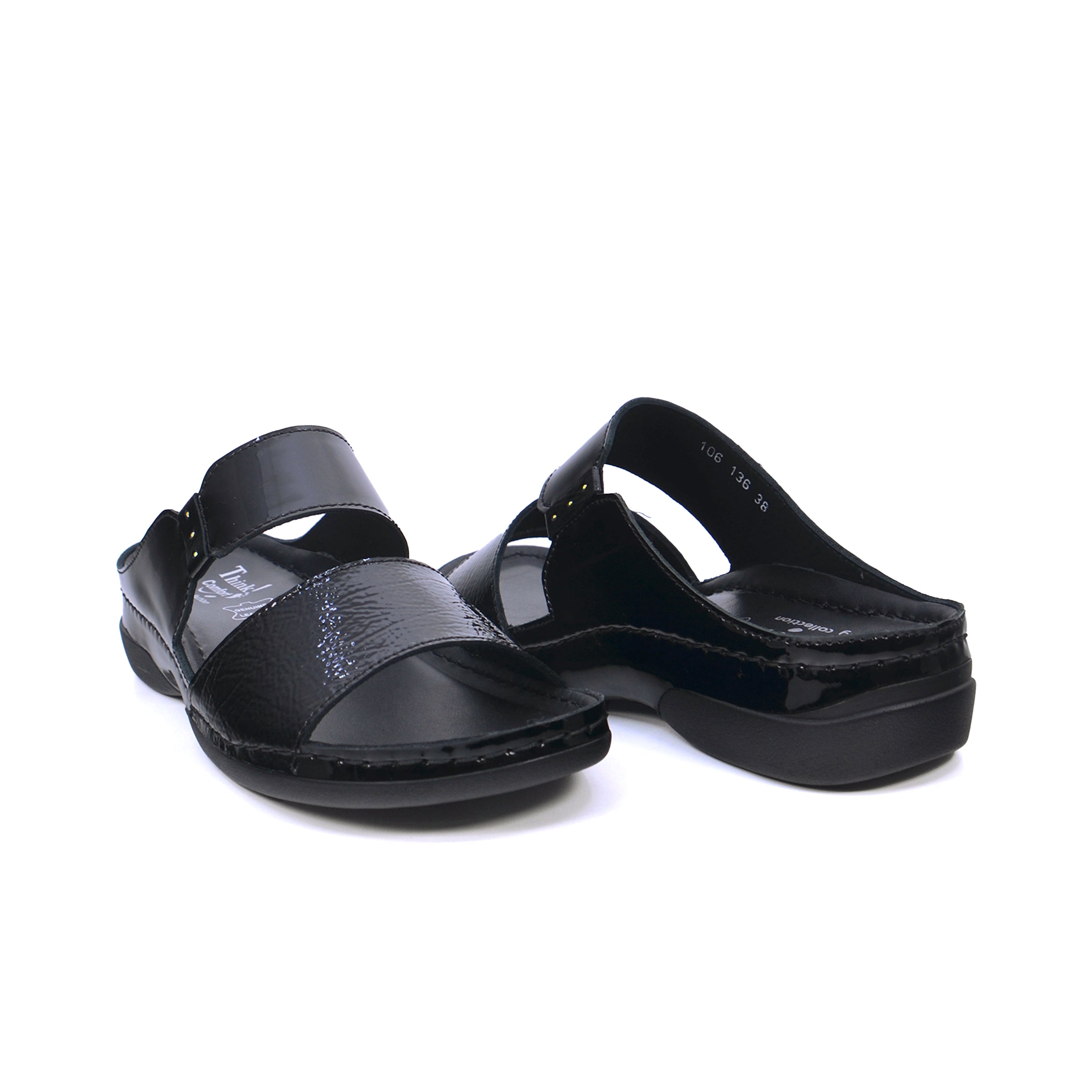 Think 106-136 Women's Sandals #color_Black