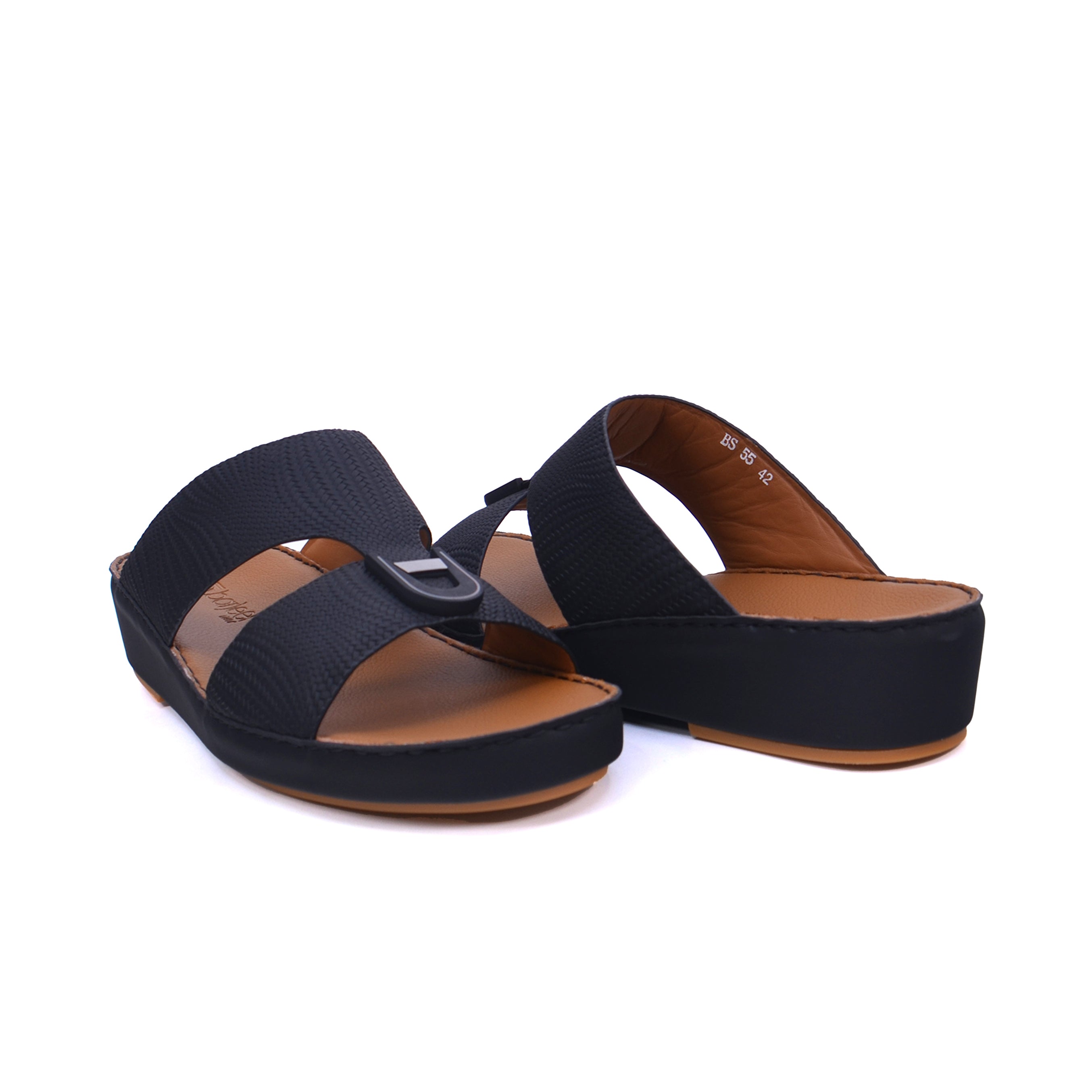 Barjeel Uno BS55 Men's Sandals #color_Black