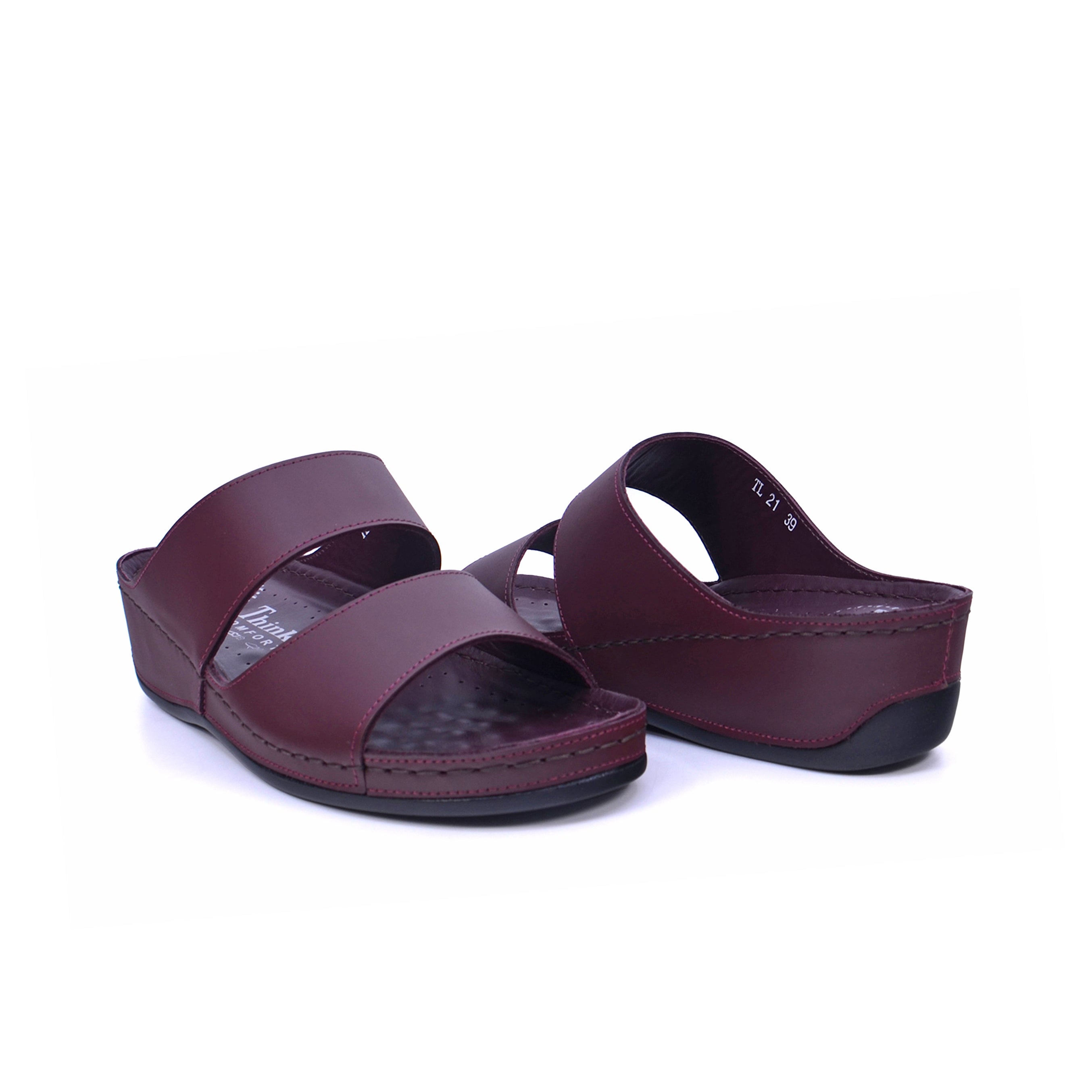 Think TL-21 Women's Sandals #color_Maroon