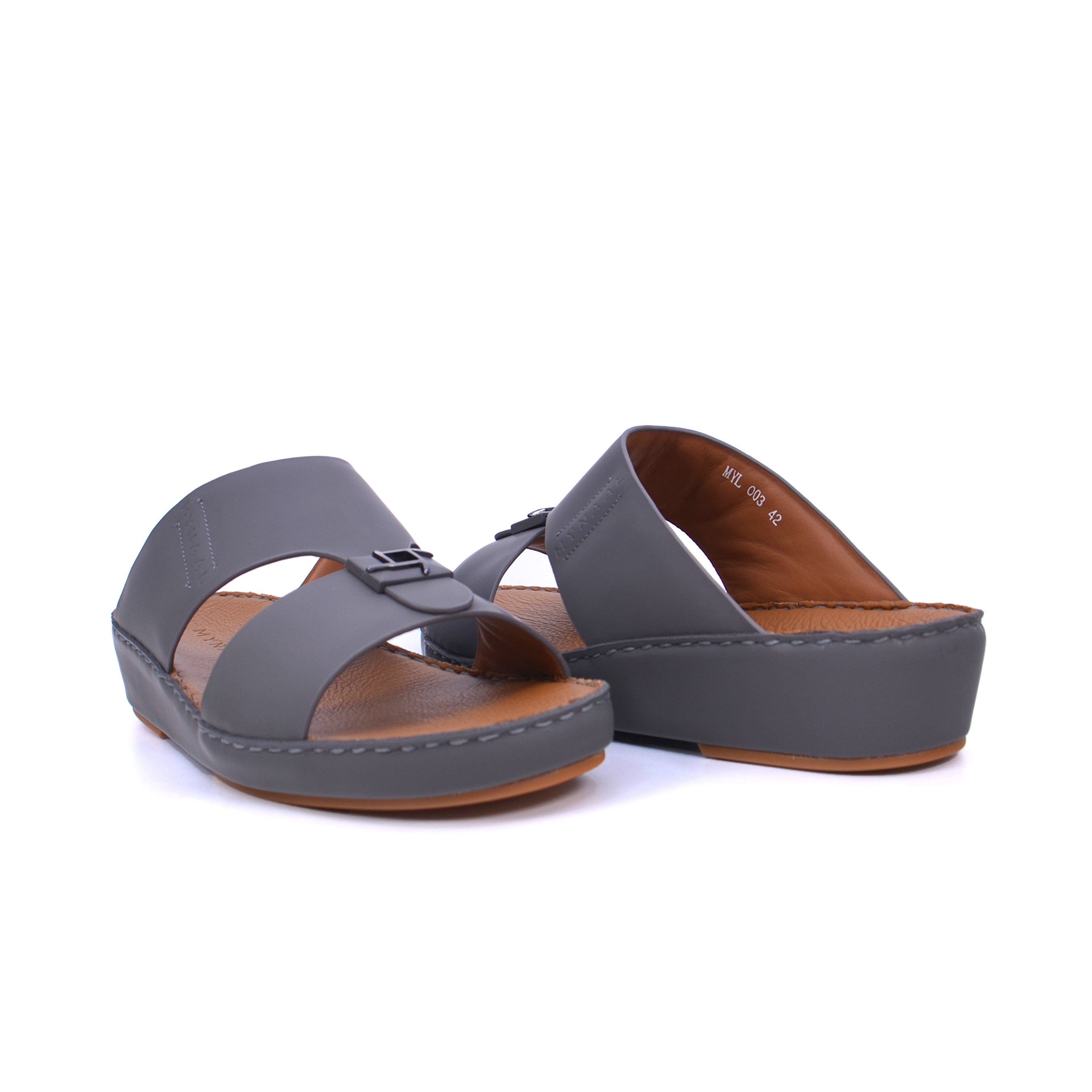 Mynaal MYL 003 Men's Arabic Sandals #color_Gray